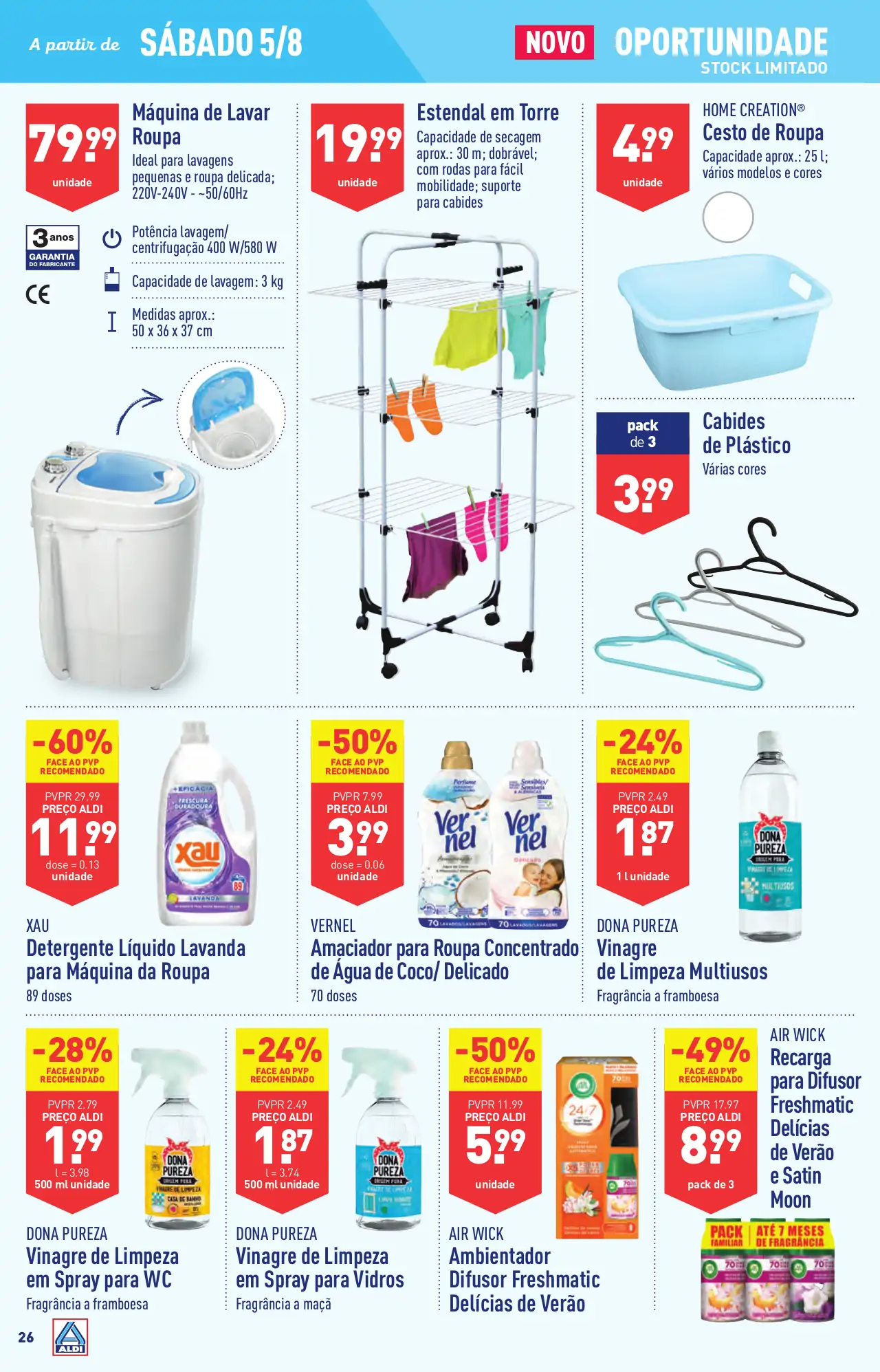 Antevis&atilde;o Folheto ALDI (2 a 8 agosto)