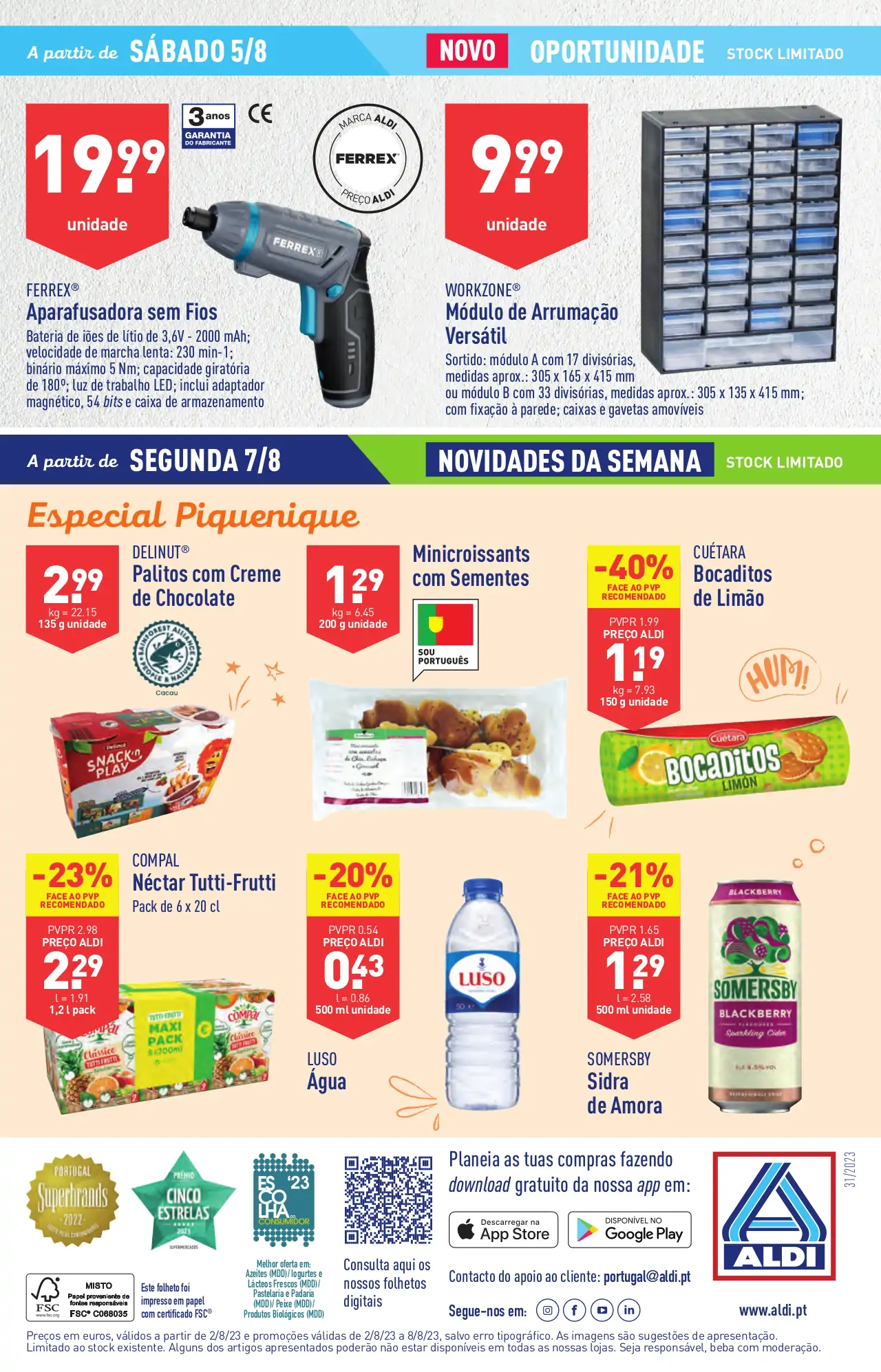 Antevis&atilde;o Folheto ALDI (2 a 8 agosto)