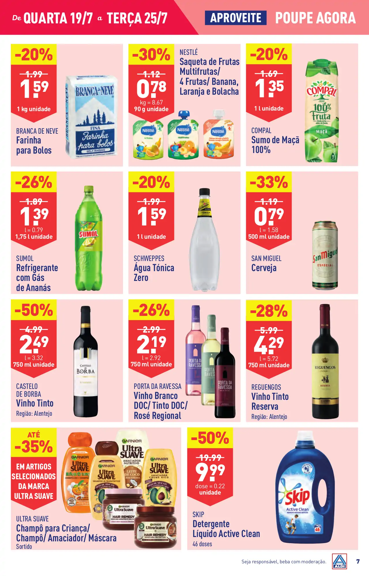 Antevis&atilde;o Folheto ALDI (19 a 25 julho)