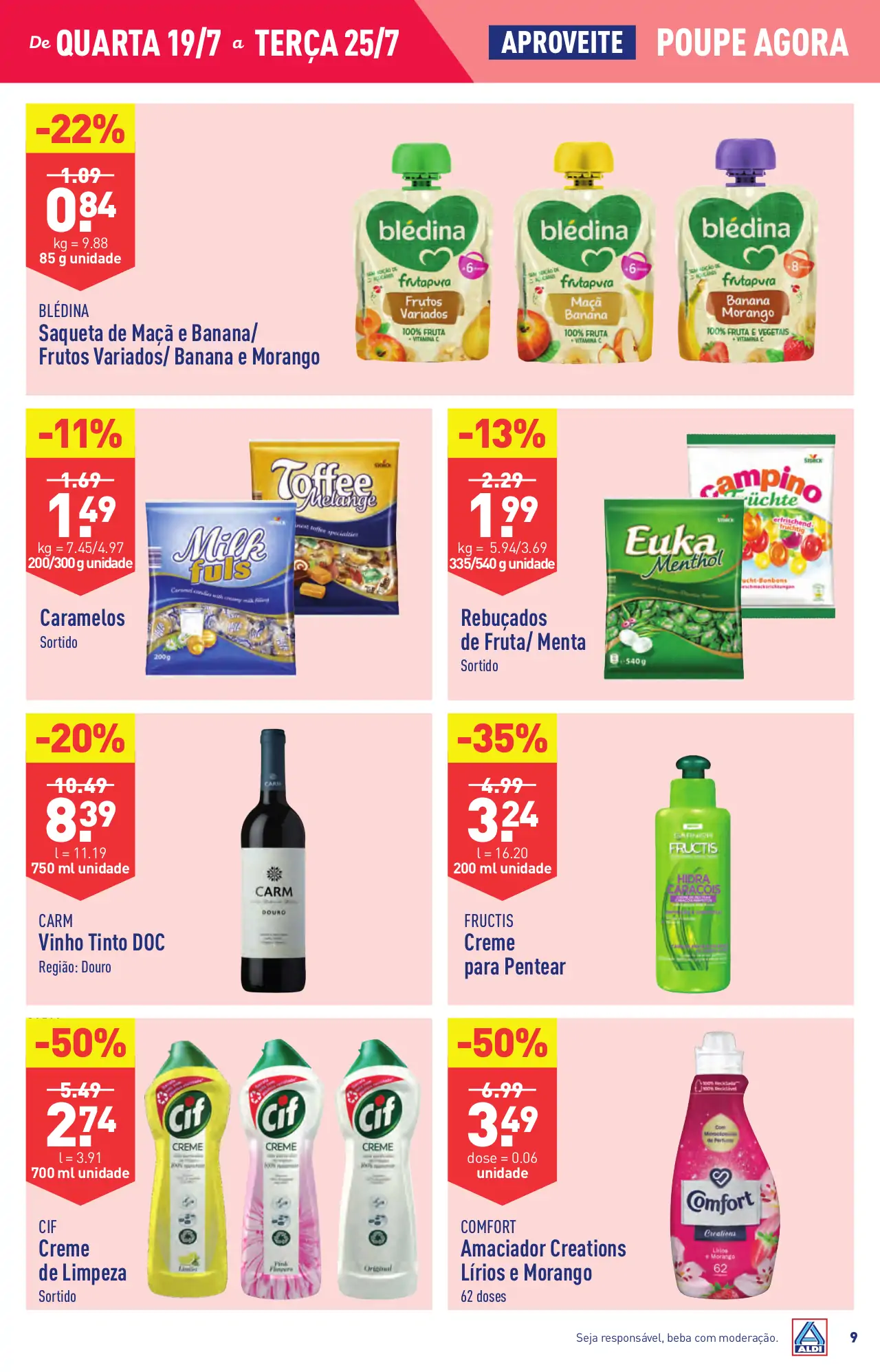 Antevis&atilde;o Folheto ALDI (19 a 25 julho)