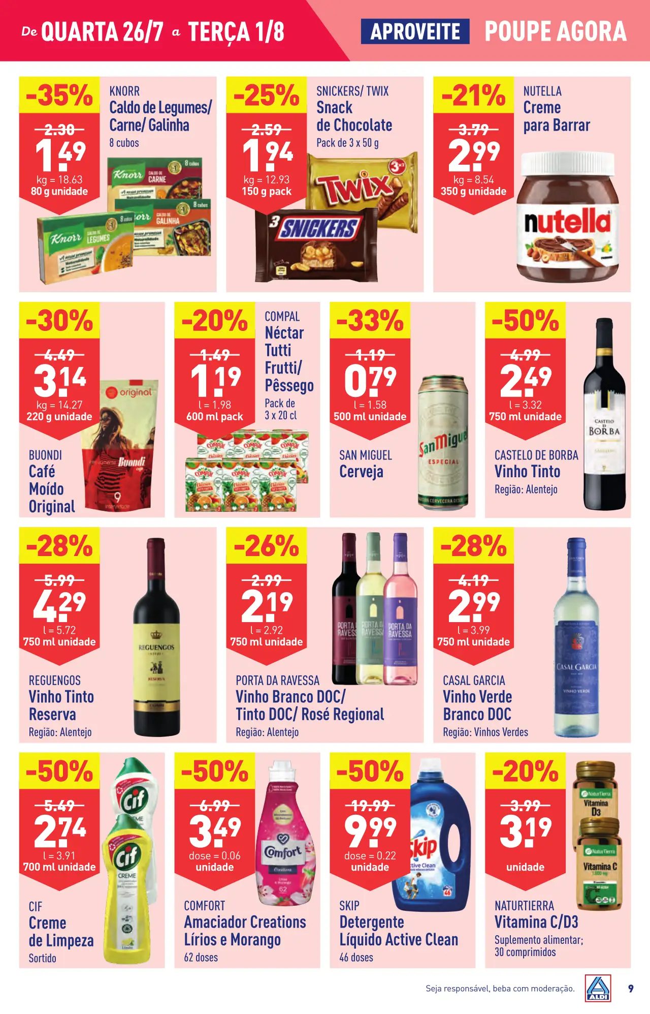 Antevis&atilde;o Folheto ALDI (26 julho a 1 agosto)