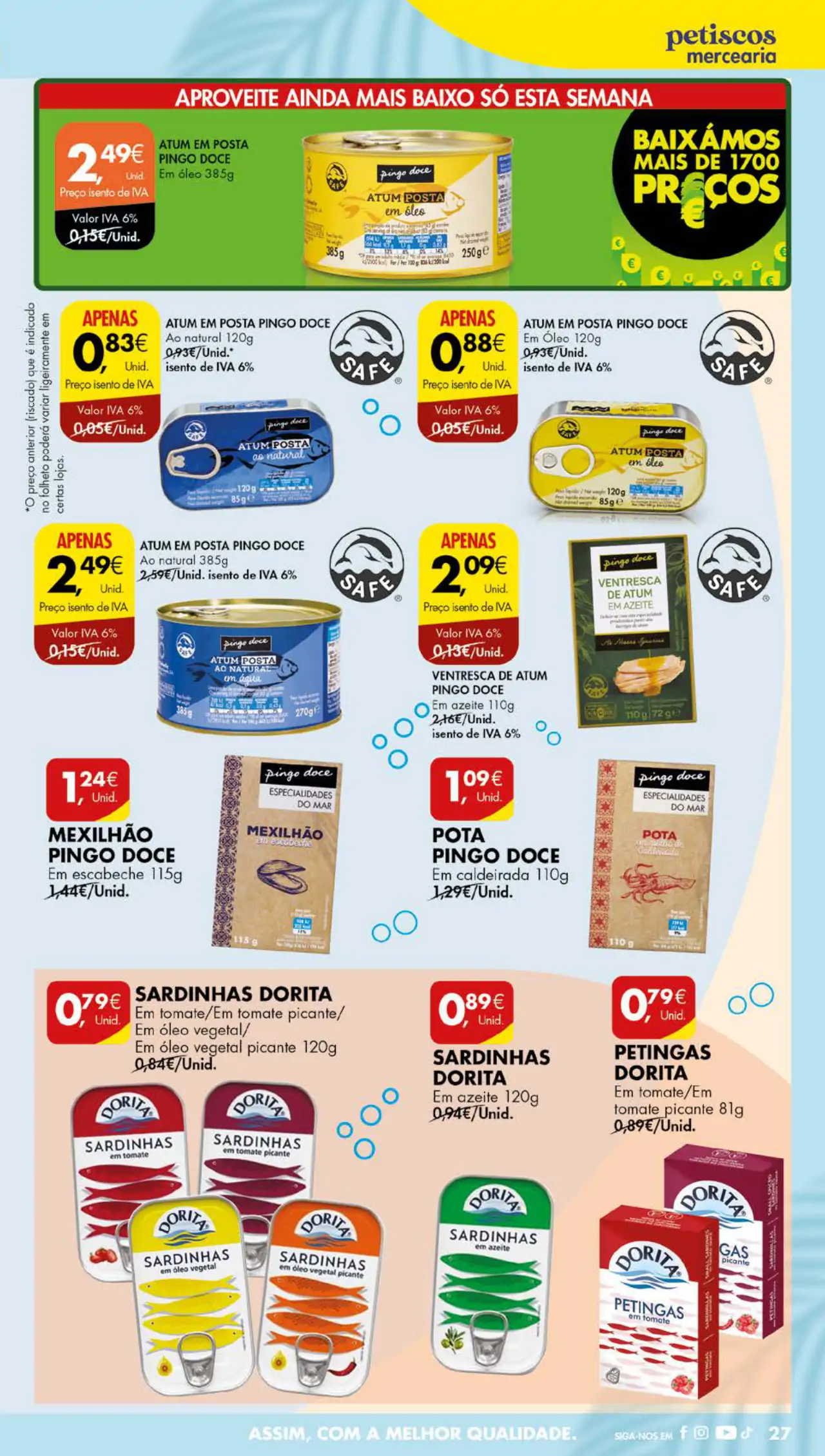 Antevis&atilde;o Folheto Pingo Doce (1 a 8 agosto)