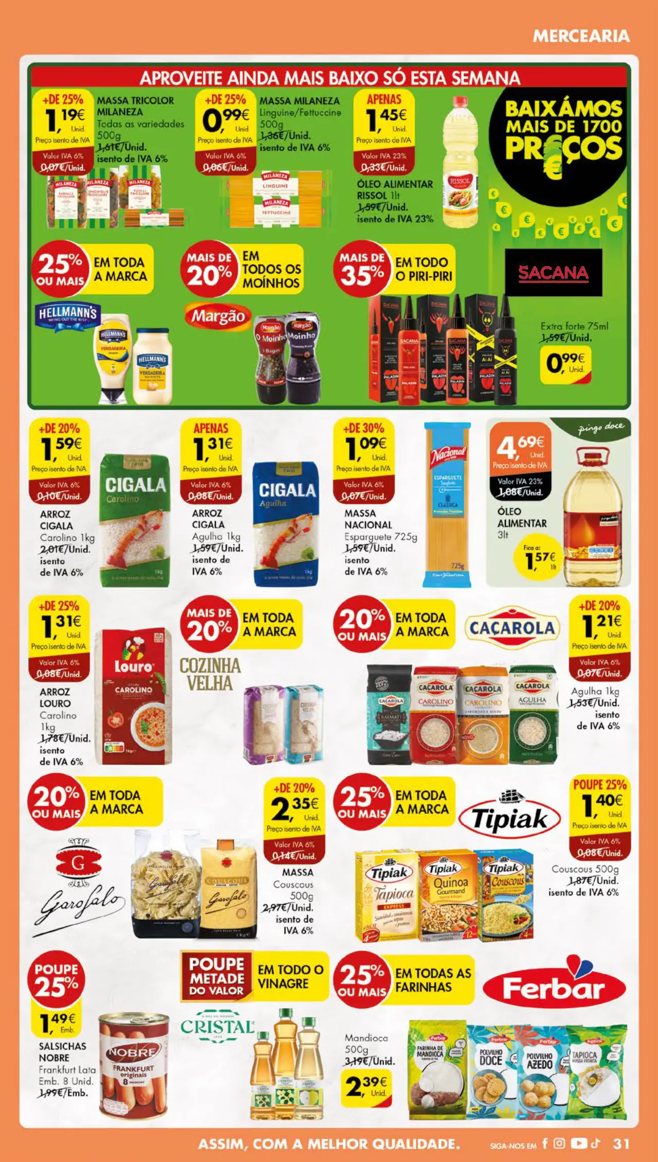 Antevis&atilde;o Folheto Pingo Doce (1 a 8 agosto)