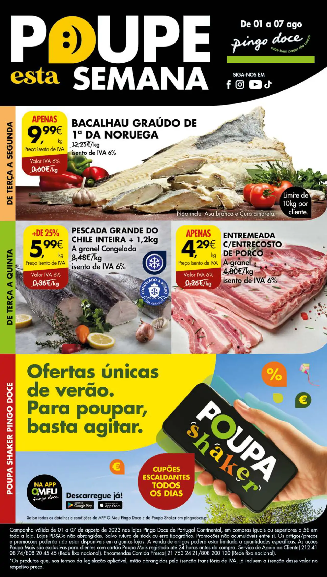 Antevis&atilde;o Folheto Pingo Doce (1 a 8 agosto)