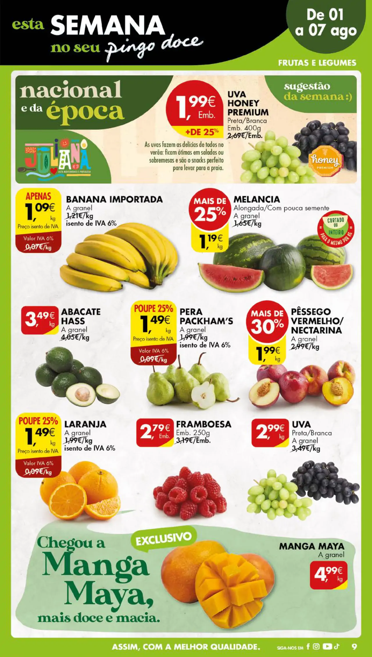 Antevis&atilde;o Folheto Pingo Doce (1 a 8 agosto)