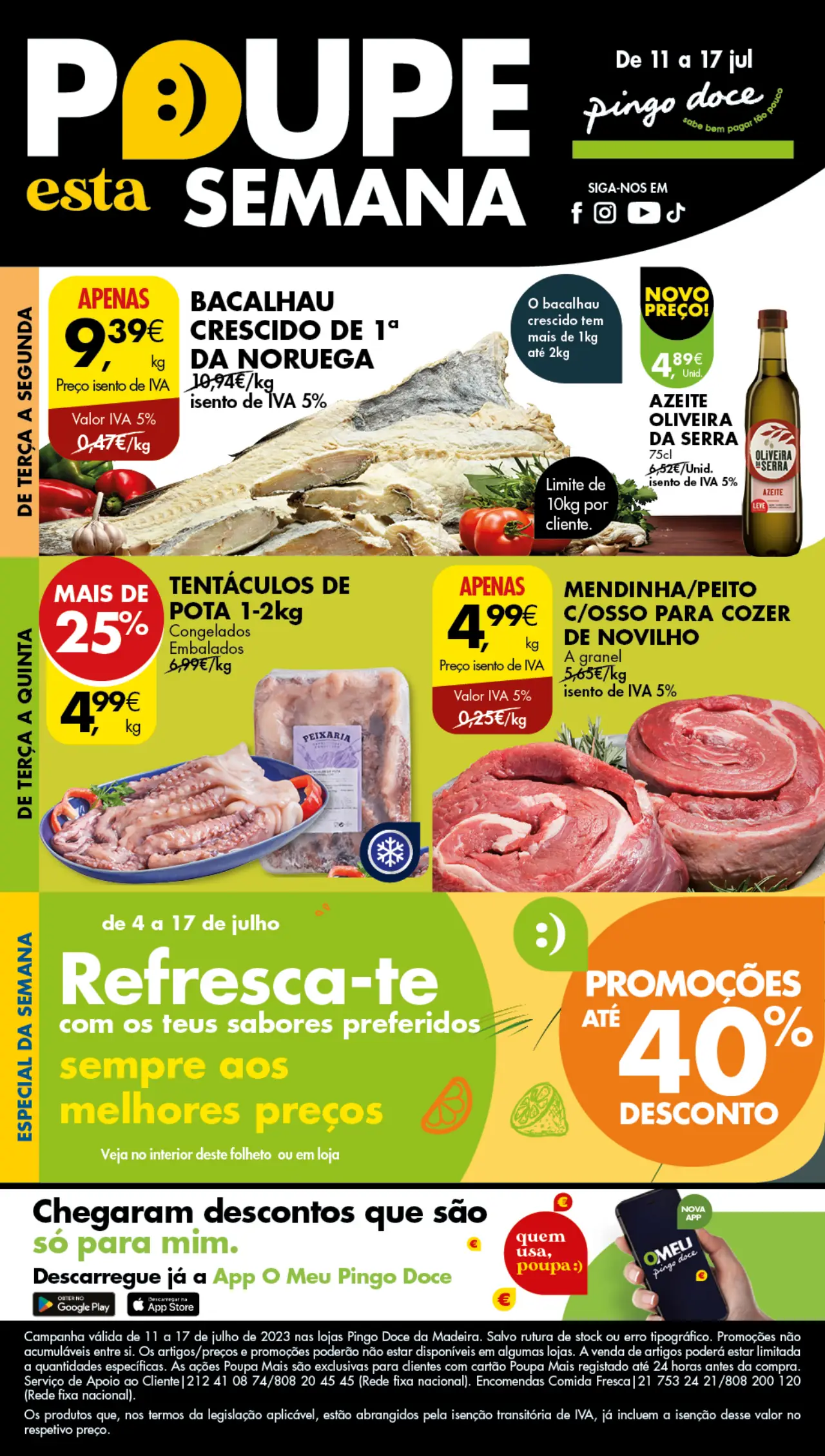 Antevis&atilde;o Folheto Pingo Doce Madeira (11 a 17 julho)