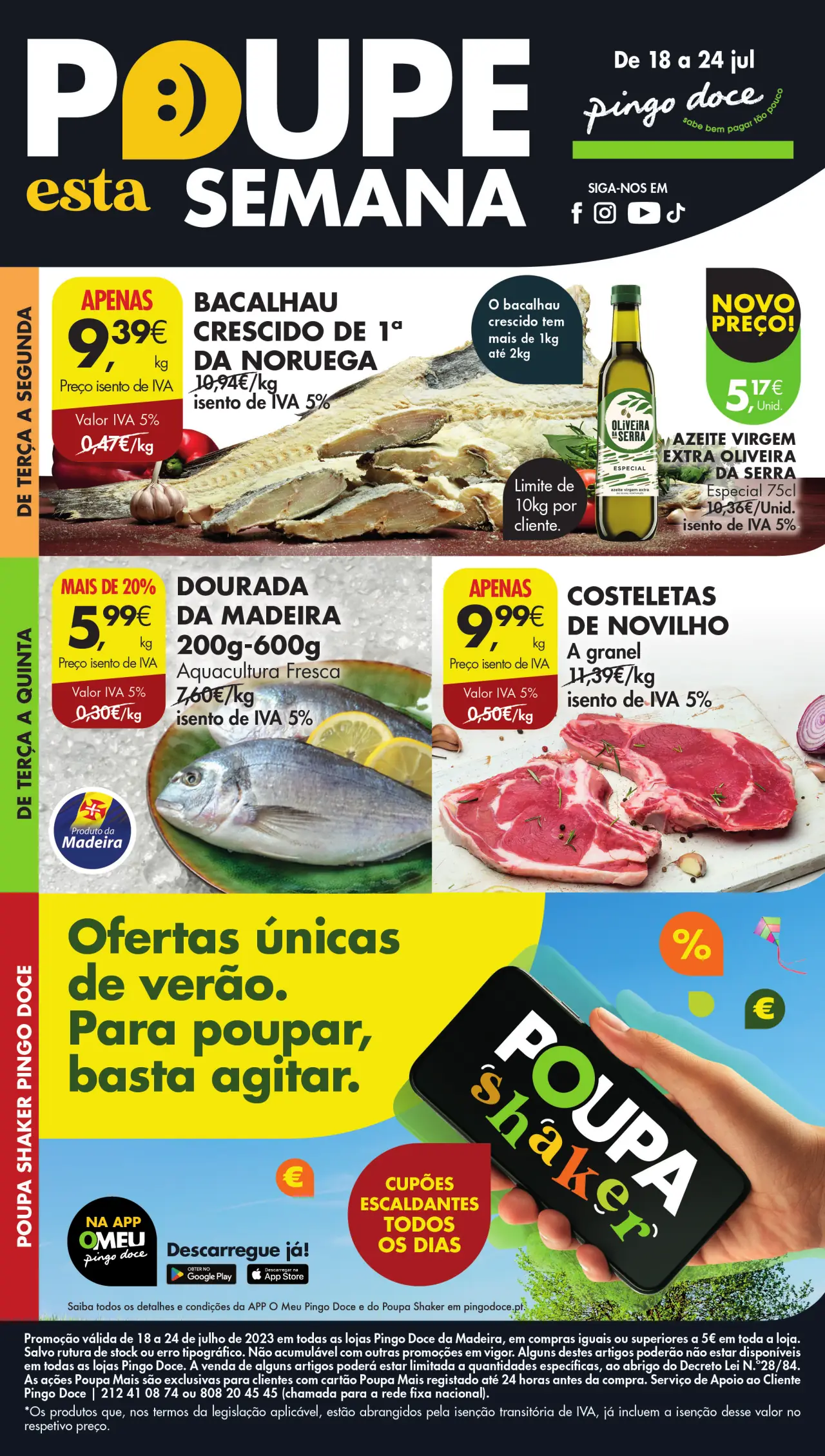 Antevis&atilde;o Folheto Pingo Doce – Madeira (18 a 24 julho)