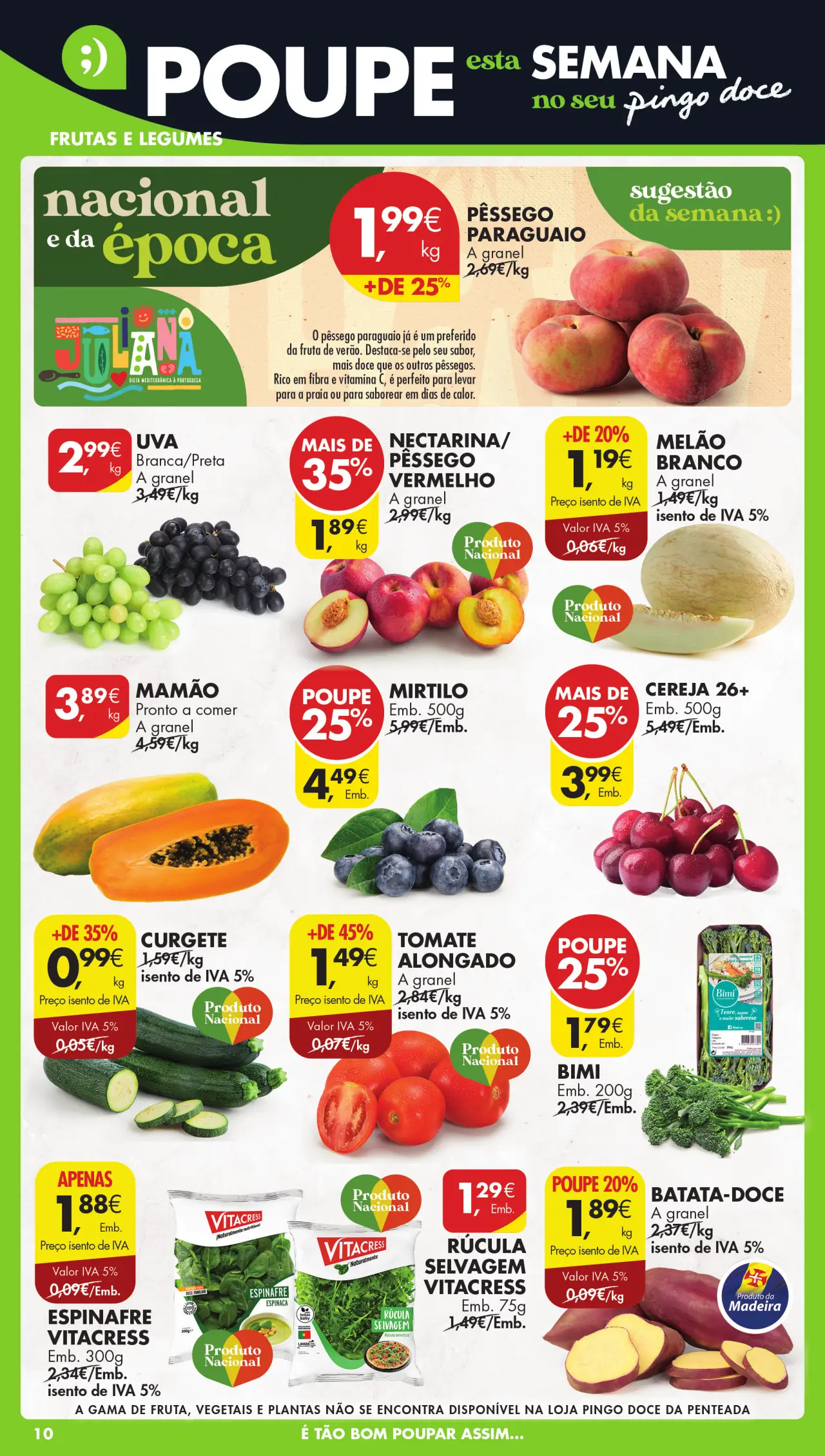 Antevis&atilde;o Folheto Pingo Doce – Madeira (18 a 24 julho)