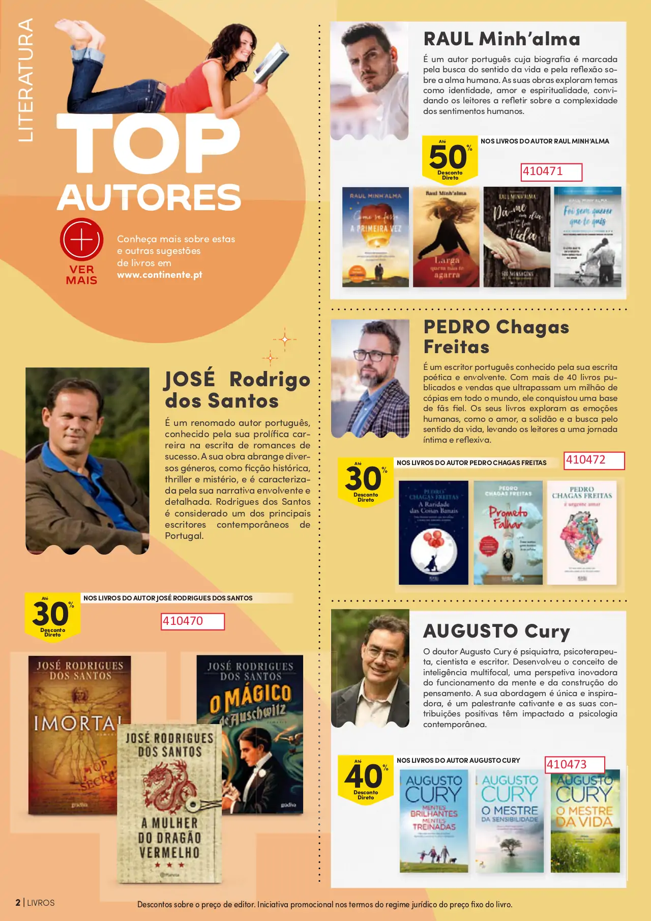 Folheto Feira do Livro Continente (4 a 16 julho)