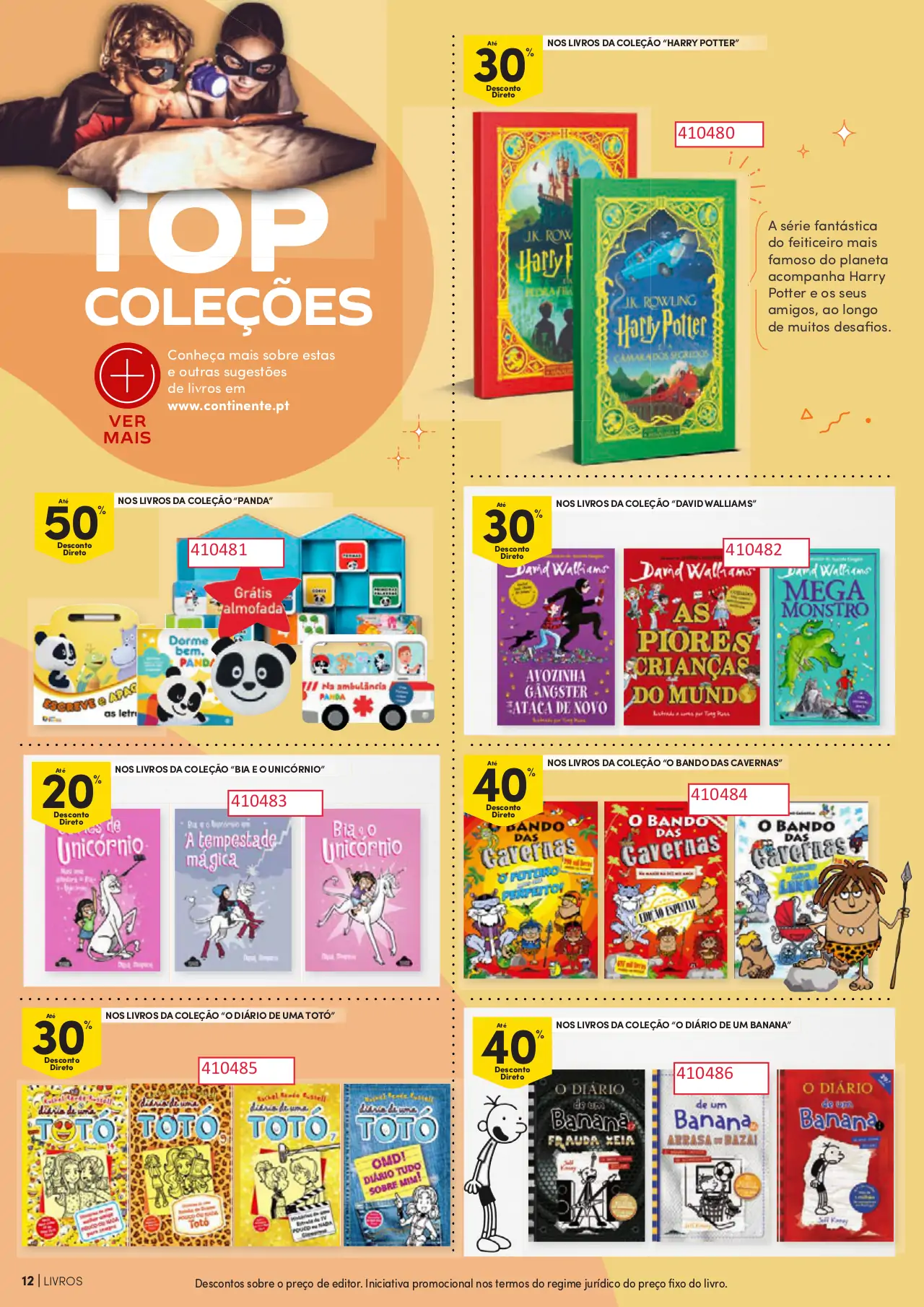 Folheto Feira do Livro Continente (4 a 16 julho)