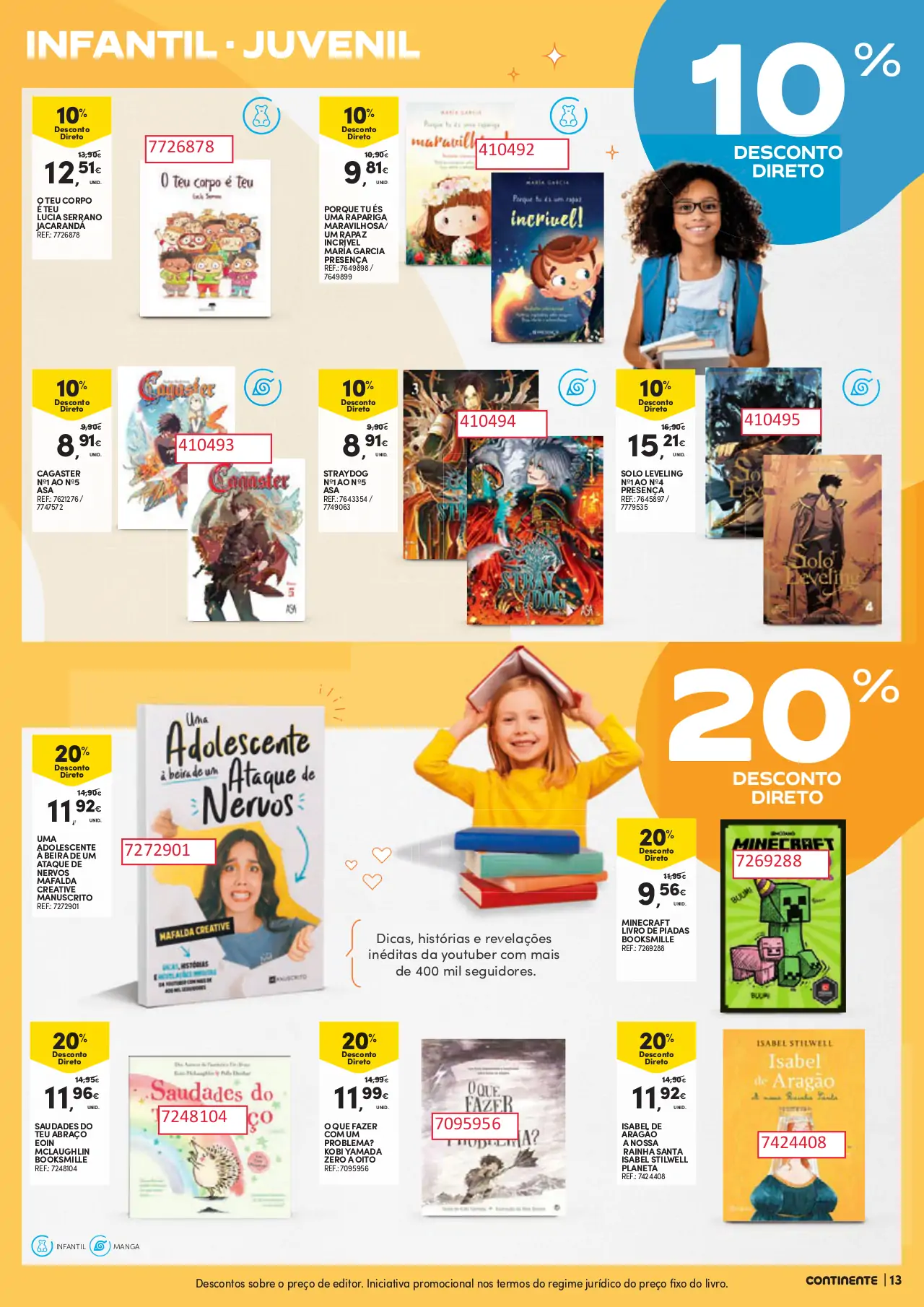 Folheto Feira do Livro Continente (4 a 16 julho)