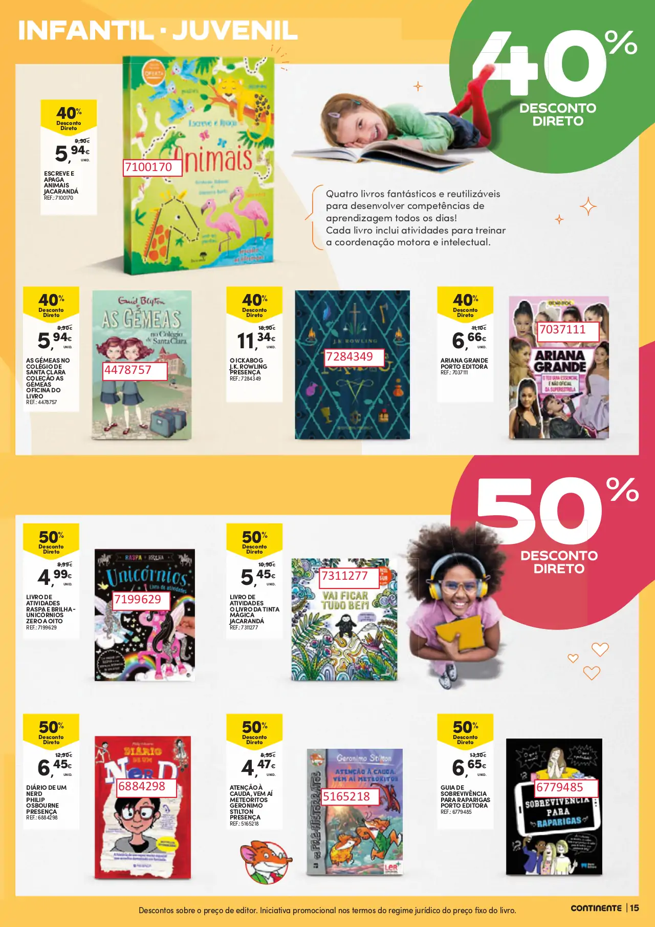 Folheto Feira do Livro Continente (4 a 16 julho)