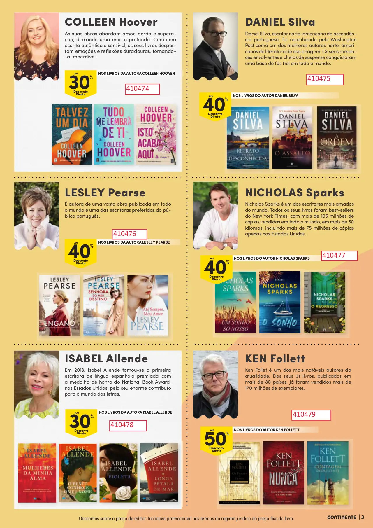 Folheto Feira do Livro Continente (4 a 16 julho)