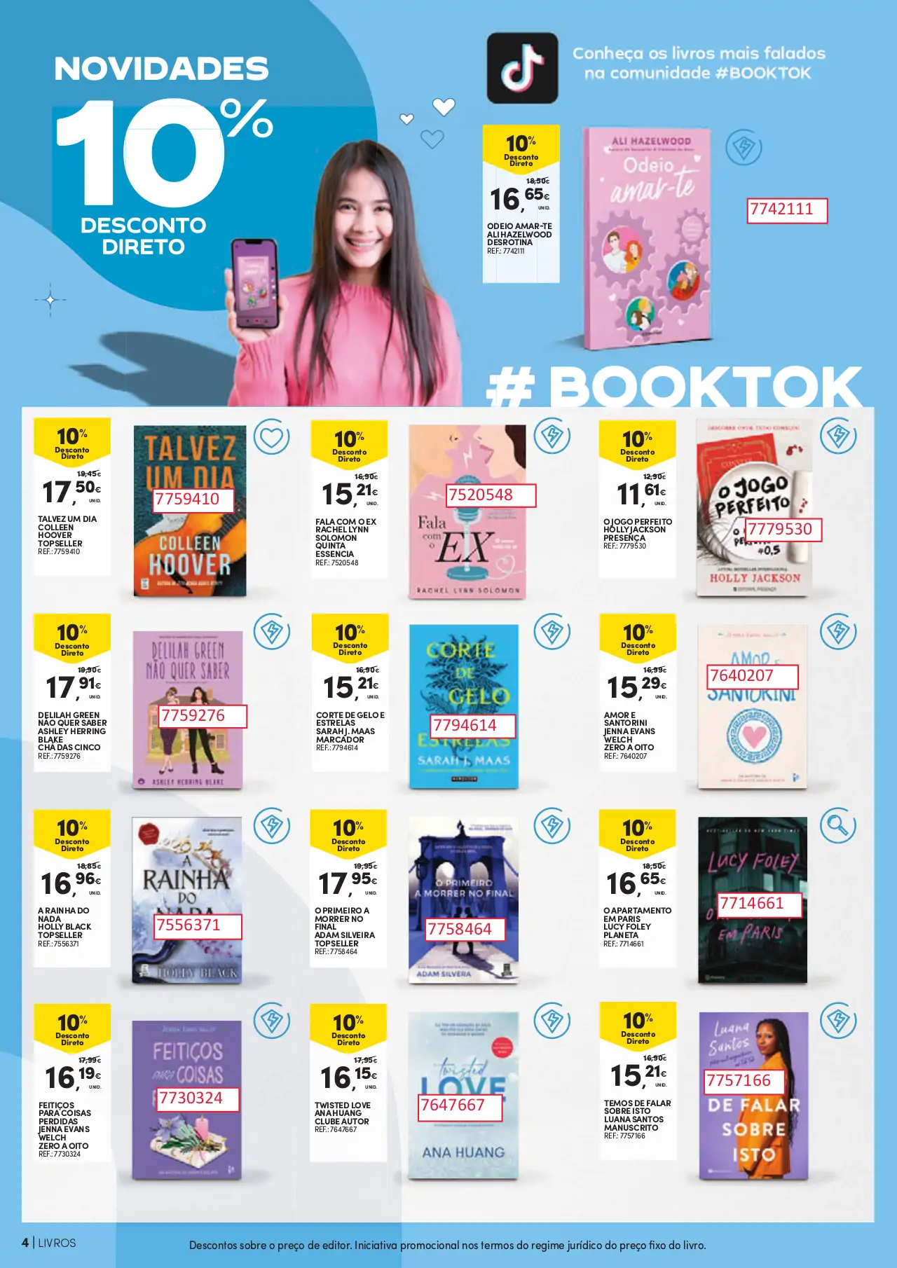 Folheto Feira do Livro Continente (4 a 16 julho)