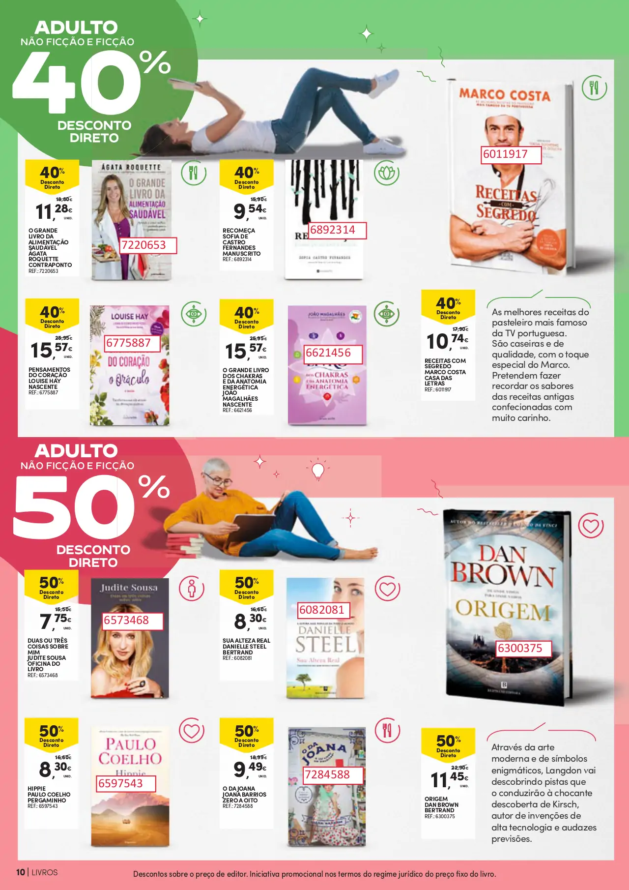 Folheto Feira do Livro Continente (4 a 16 julho)