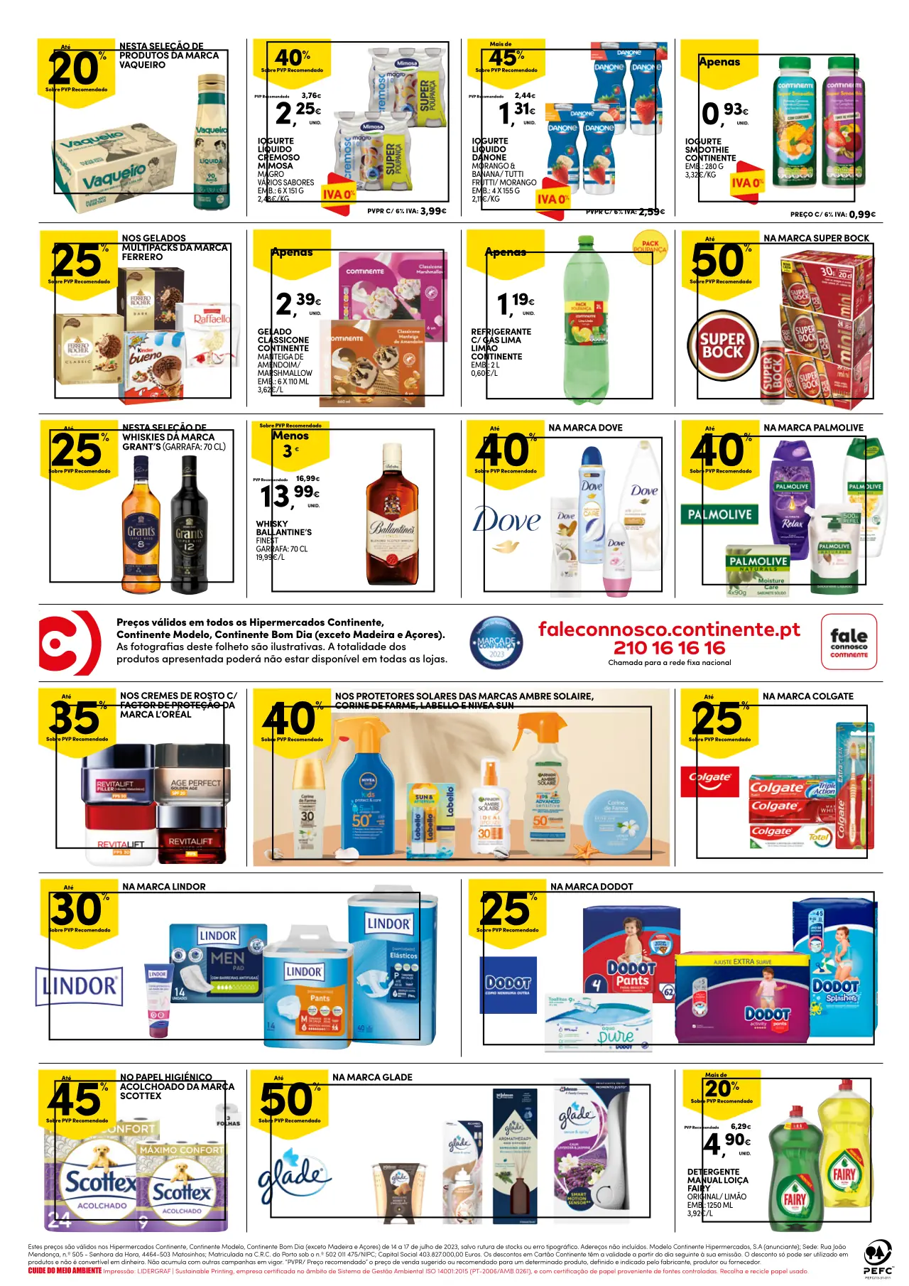 Folheto Continente fim-de-semana (14 a 17 julho)