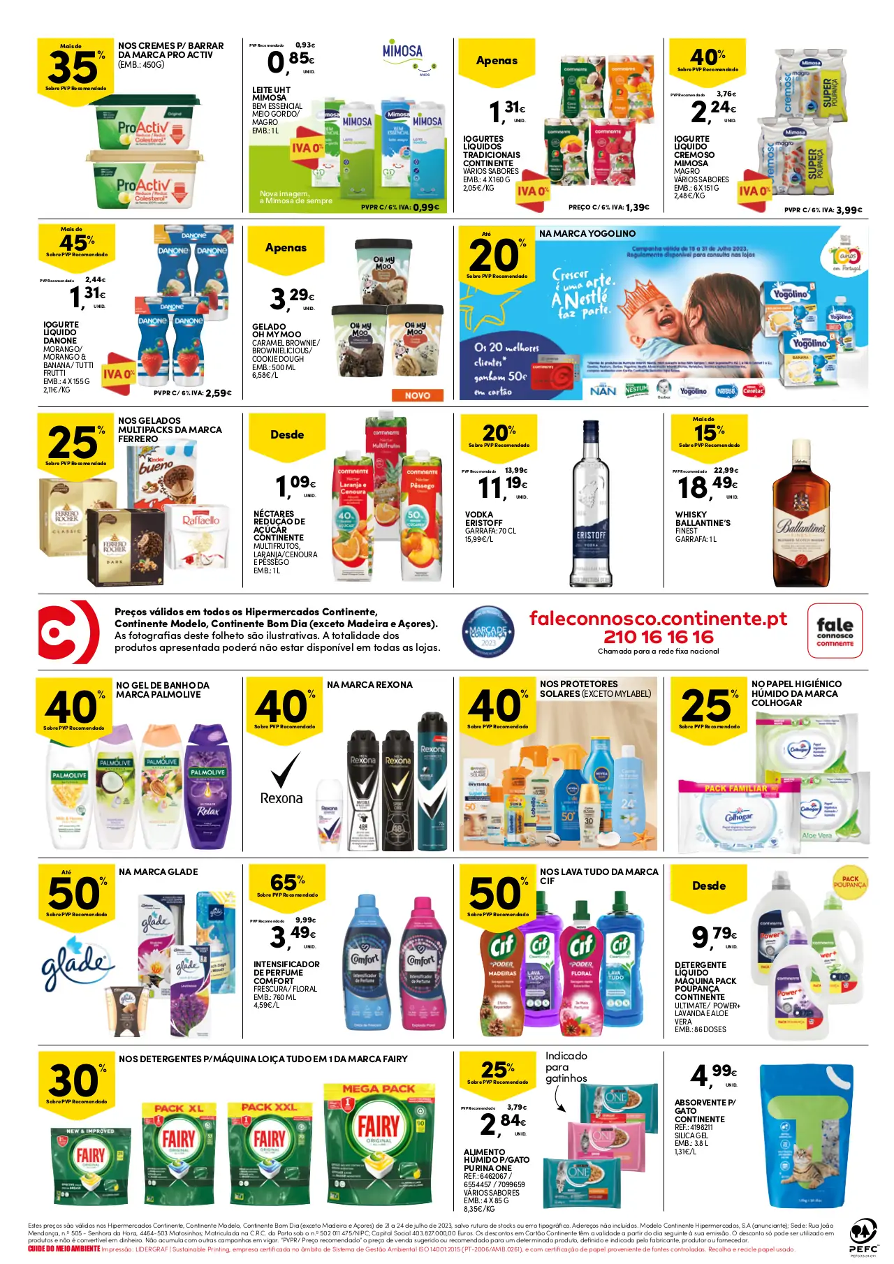 Folheto Continente fim-de-semana (21 a 24 julho)