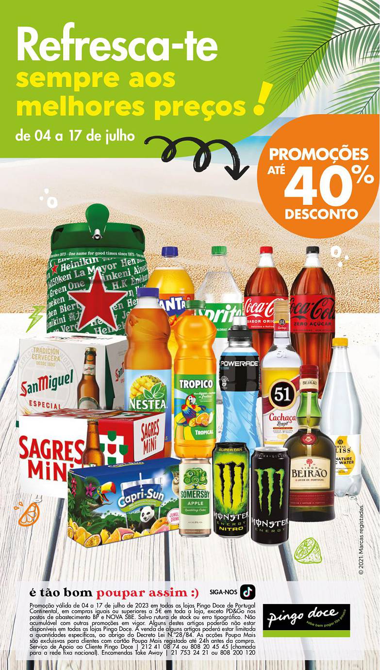 Folheto Pingo Doce Refresca-te sempre aos melhores pre&ccedil;os! De 07/07/2023 a 17/07/2023