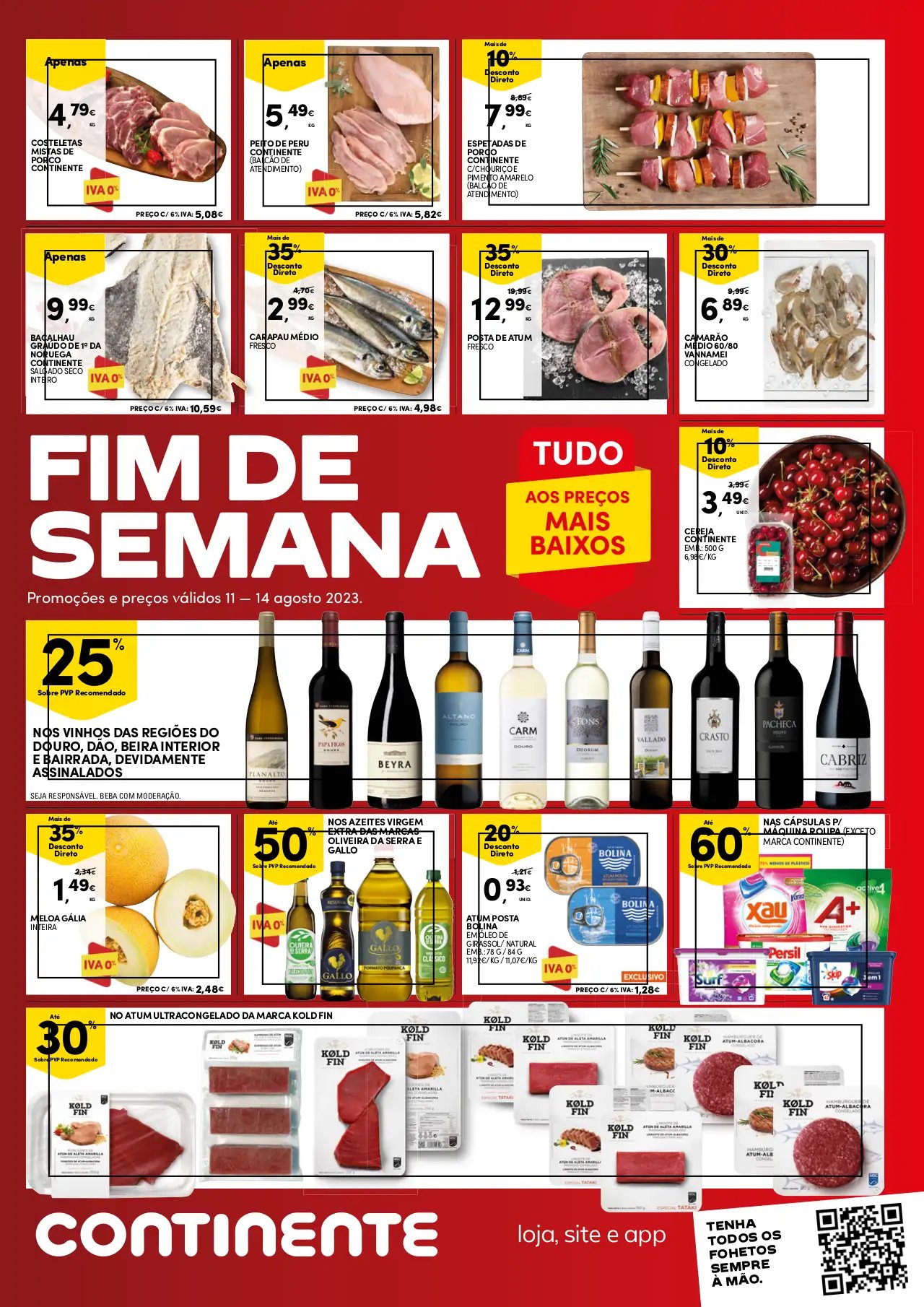 Folheto Continente fim-de-semana (11 a 14 agosto)