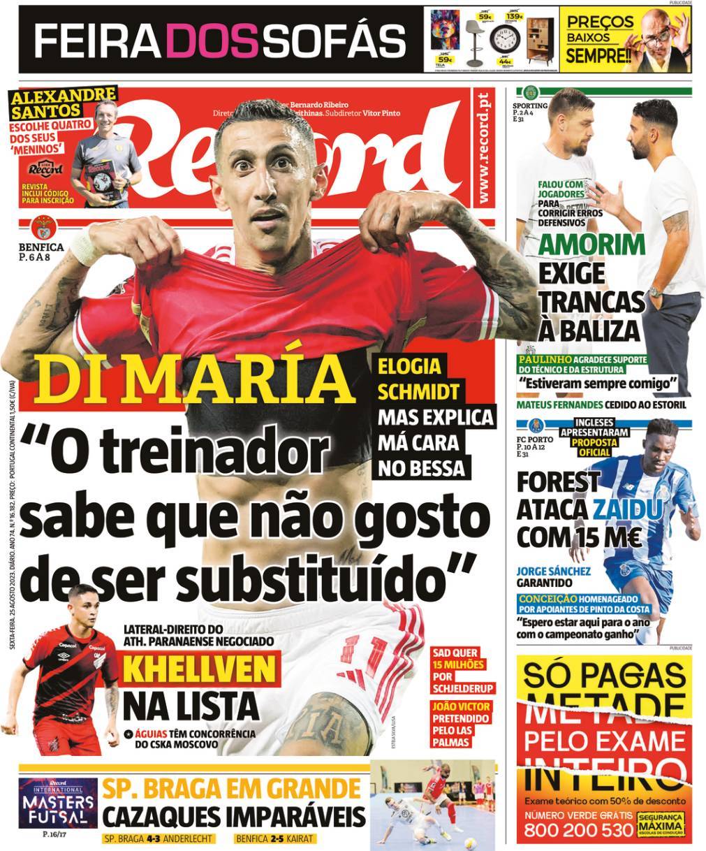 Record: Capa da Edi&ccedil;&atilde;o de sexta-feira, 25 de agosto 2023