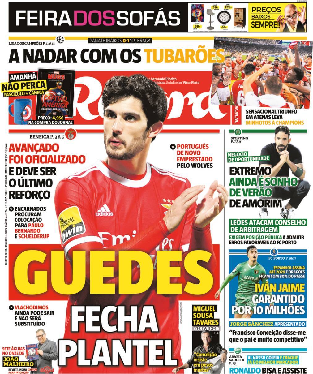 Record: Capa da Edi&ccedil;&atilde;o de quarta-feira, 30 de agosto 2023