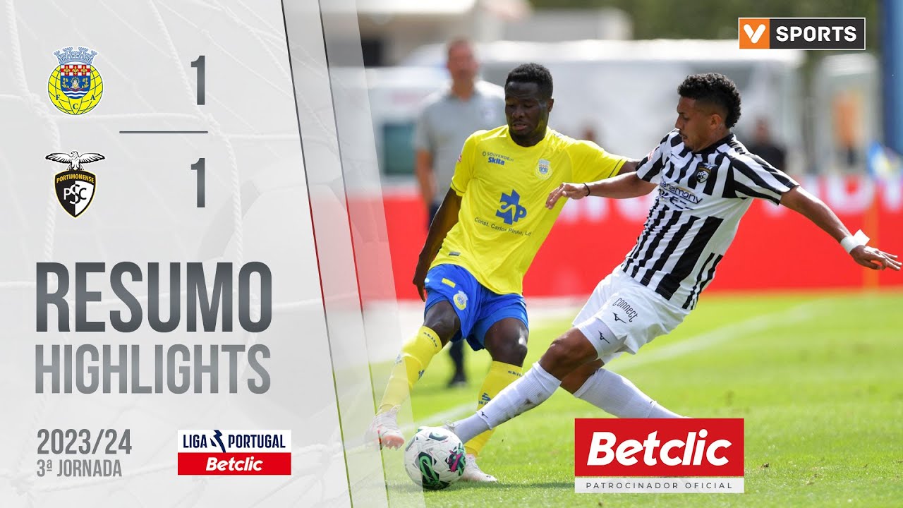 Resumo: FC Arouca 1-1 Portimonense (Liga 23/24 #3)