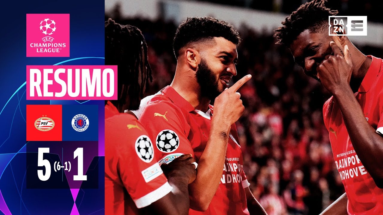 Resumo | PSV 5-1 Rangers FC | Champions League 23/24