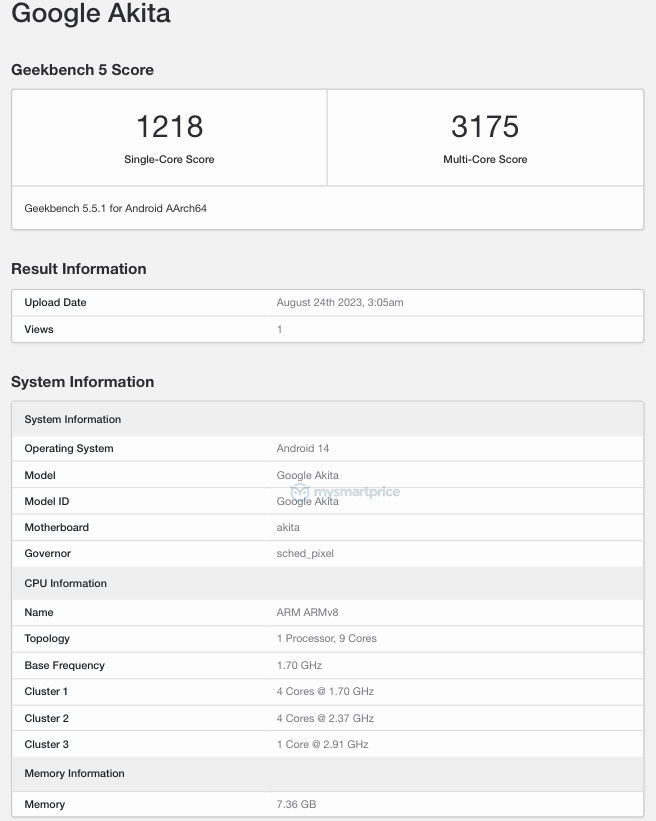 Google Pixel 8a: Detalhes do novo smartphone revelados em listagem do Geekbench