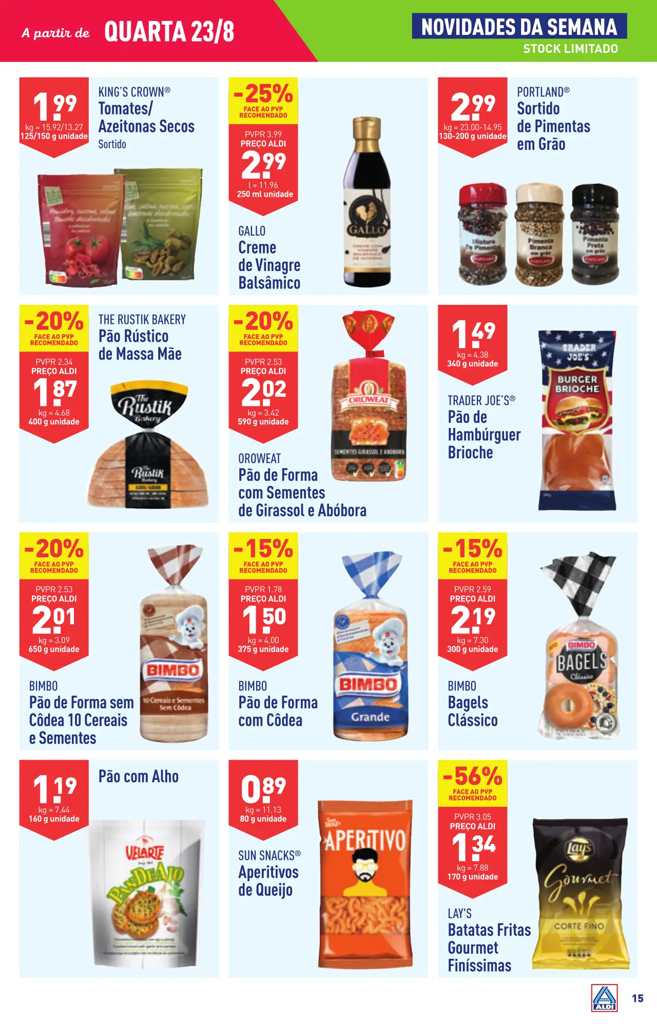 Antevis&atilde;o Folheto ALDI (23 a 29 agosto)
