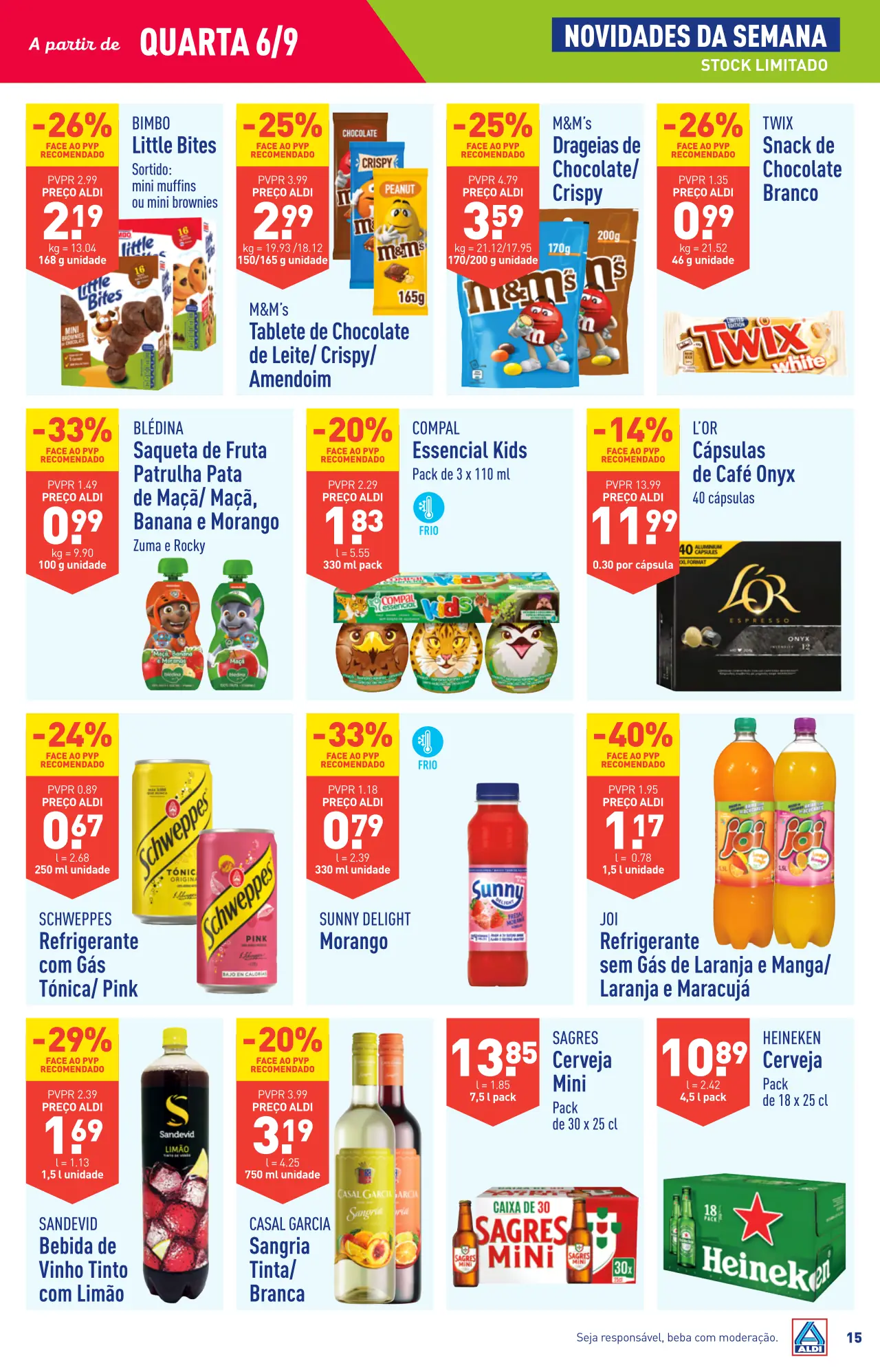 Antevis&atilde;o Folheto ALDI (6 a 12 setembro)