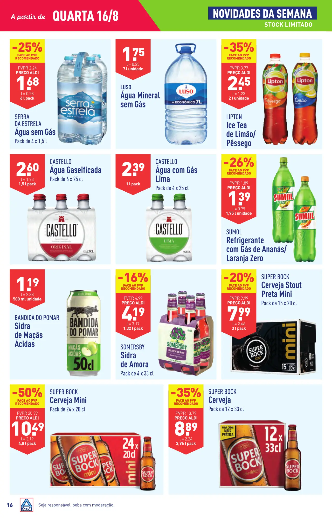 Antevis&atilde;o Folheto ALDI (16 a 22 agosto)