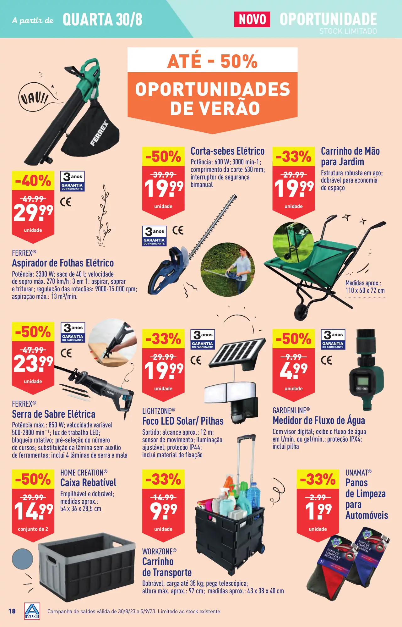 Antevis&atilde;o Folheto ALDI (30 agosto a 5 setembro)