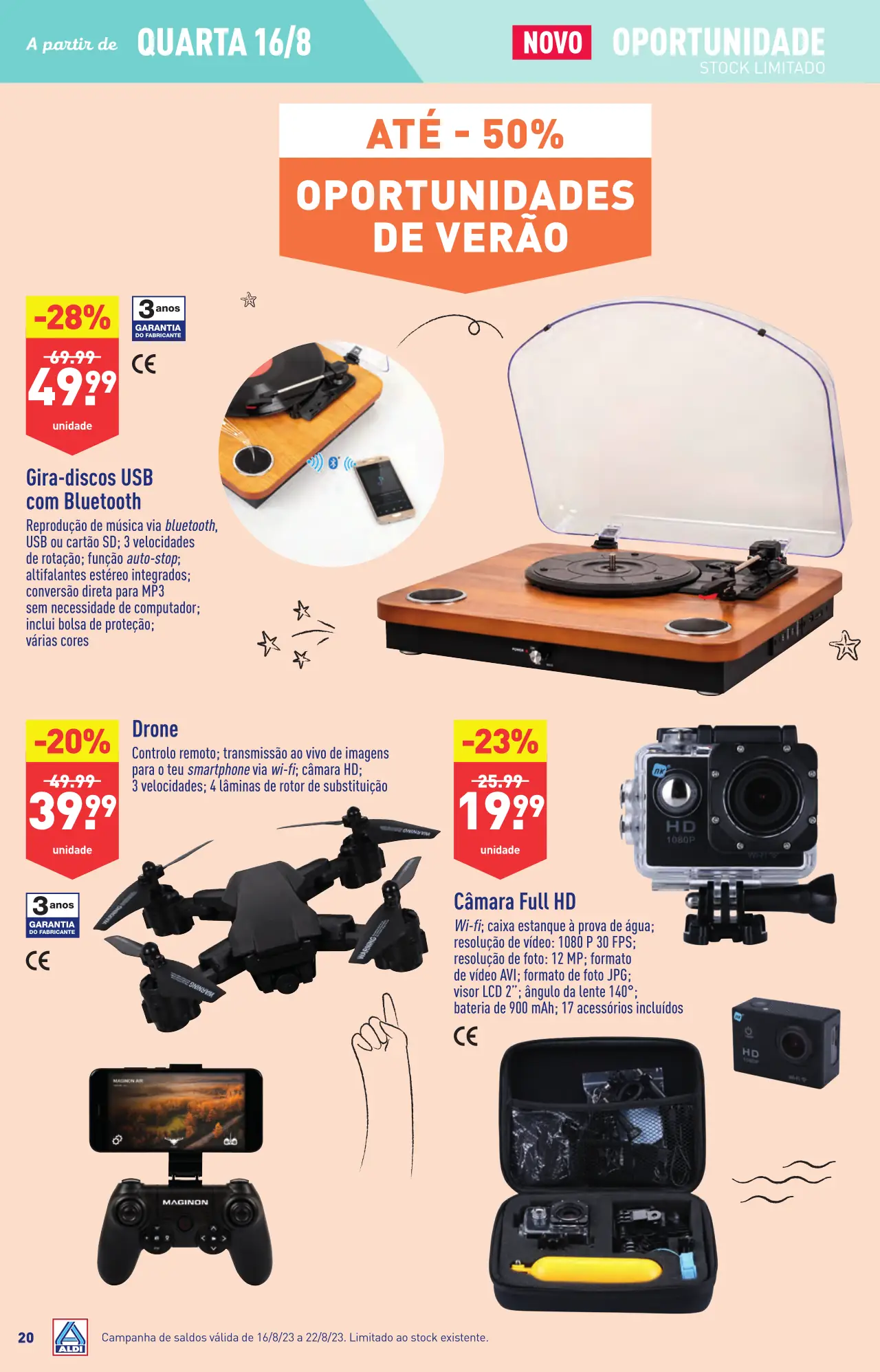 Antevis&atilde;o Folheto ALDI (16 a 22 agosto)