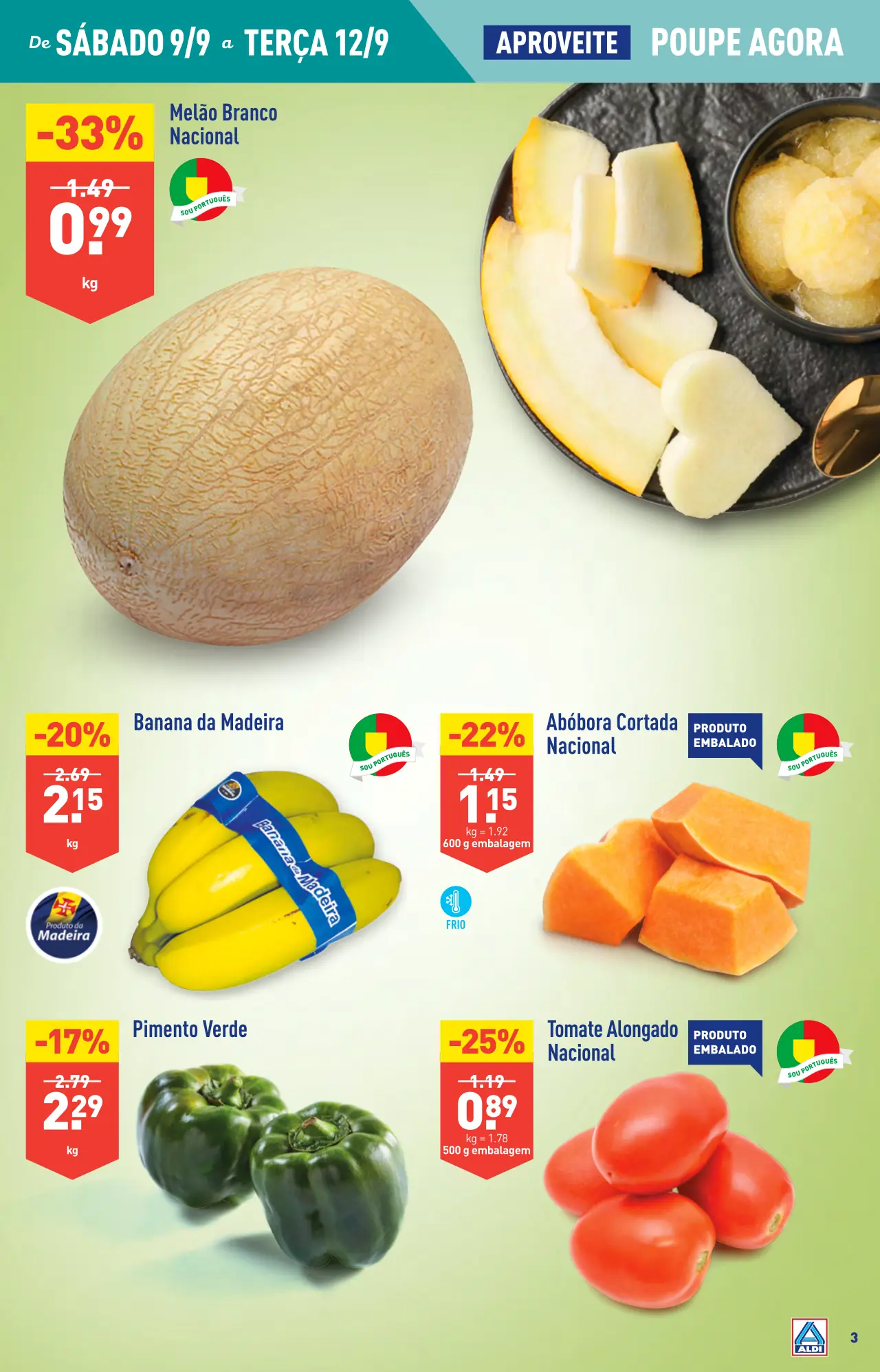 Antevis&atilde;o Folheto ALDI (6 a 12 setembro)