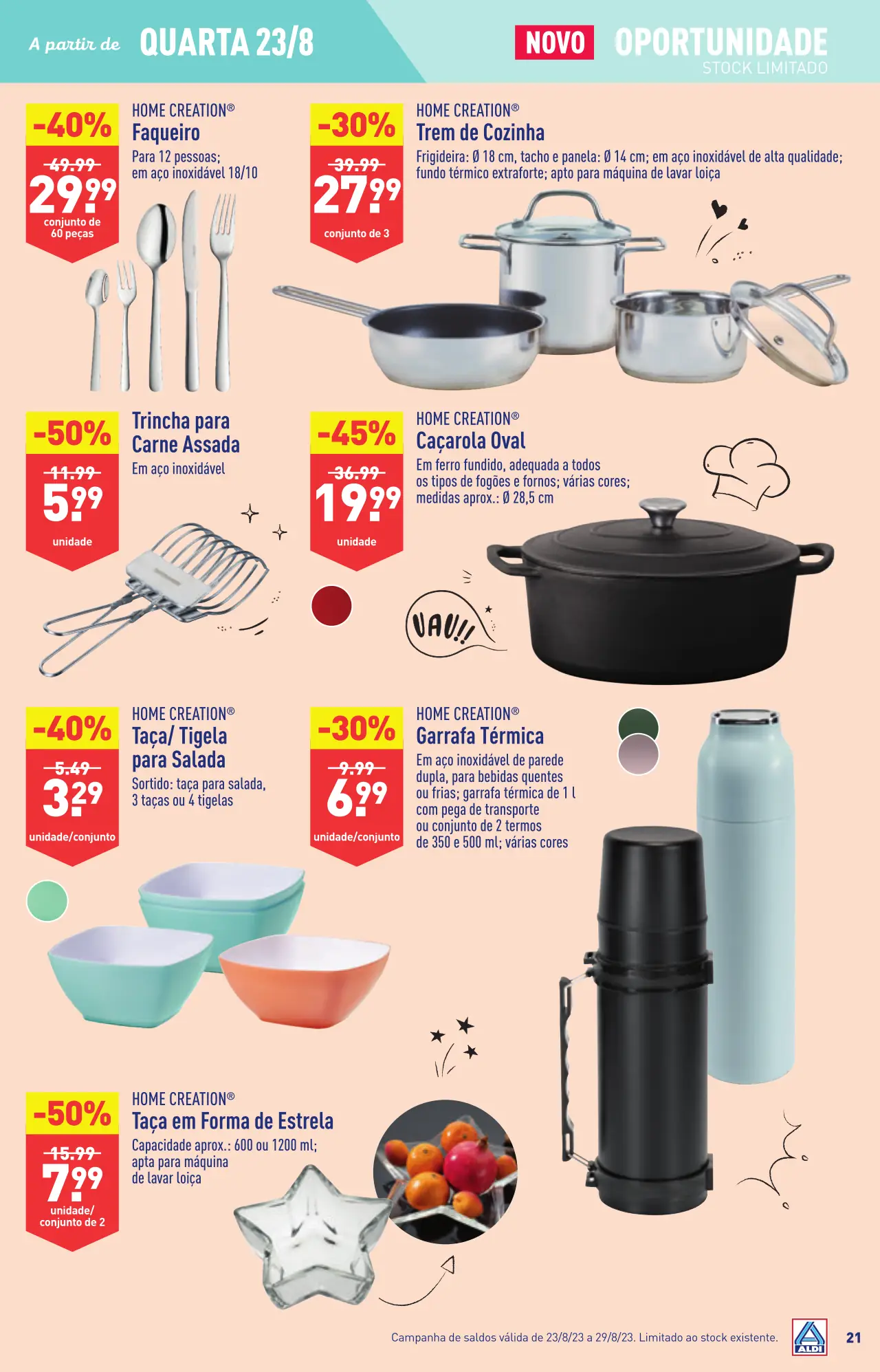 Antevis&atilde;o Folheto ALDI (23 a 29 agosto)