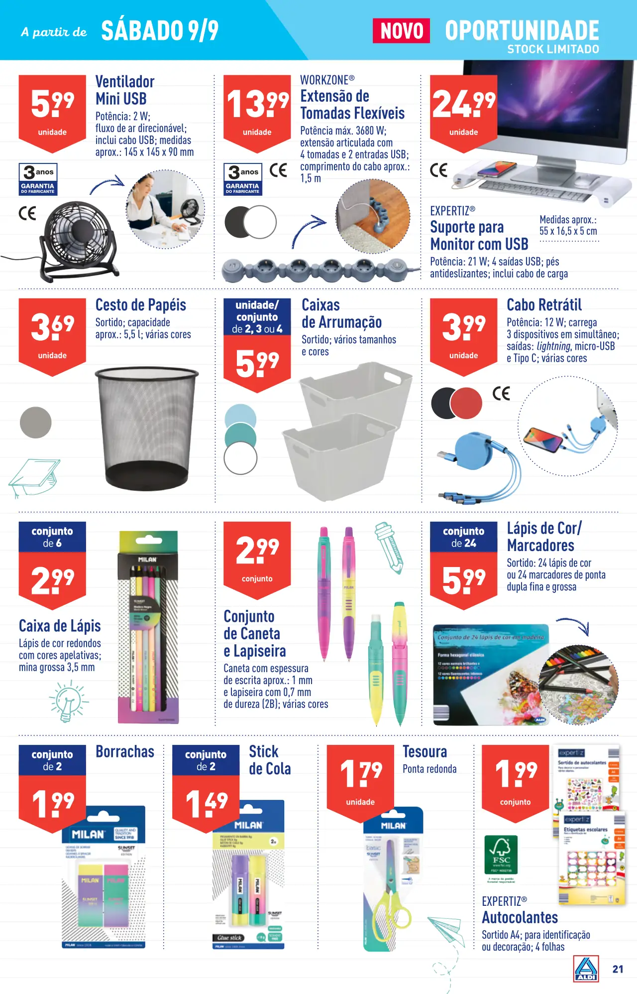 Antevis&atilde;o Folheto ALDI (6 a 12 setembro)