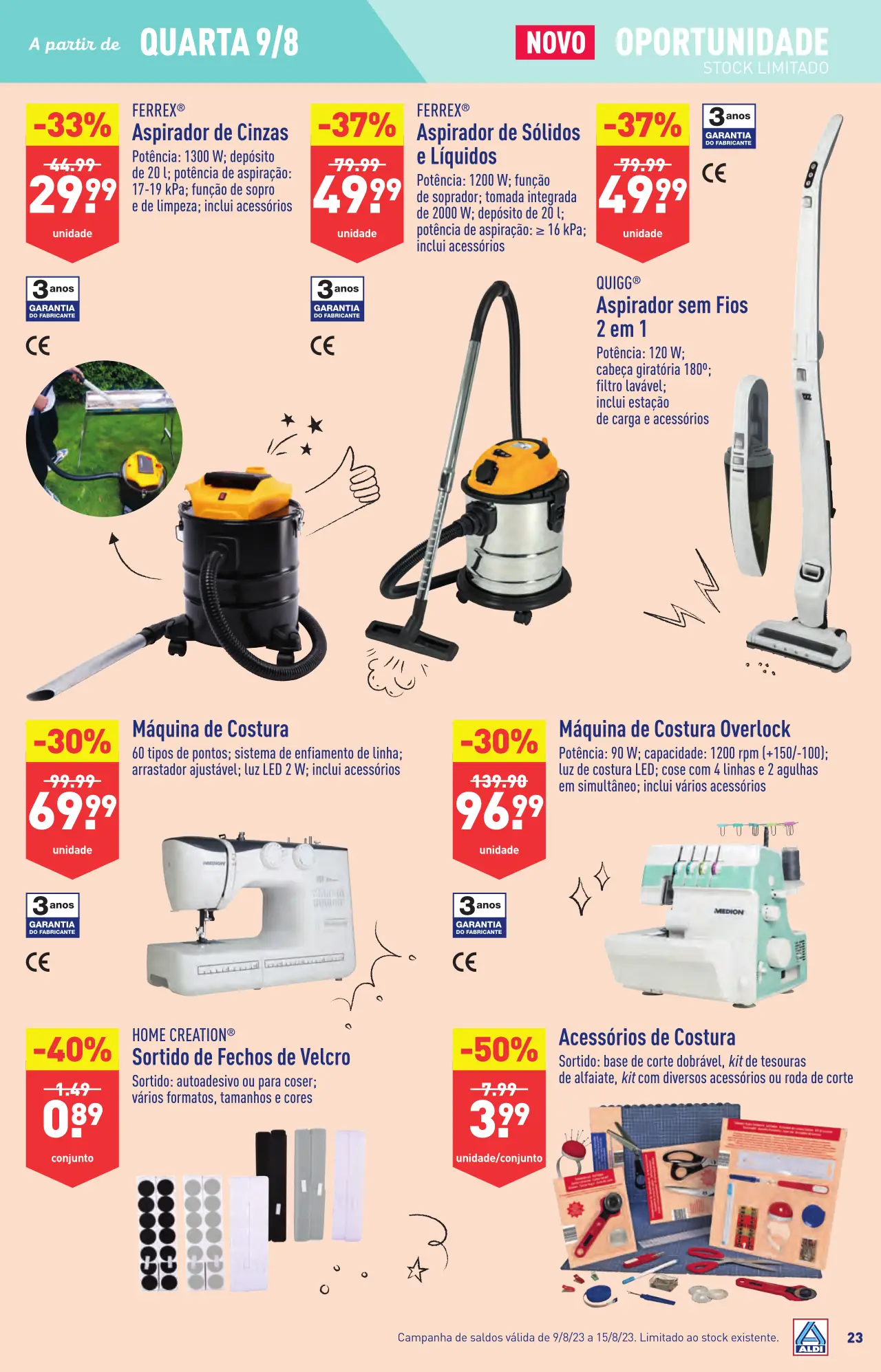 Antevis&atilde;o Folheto ALDI (9 a 15 agosto)