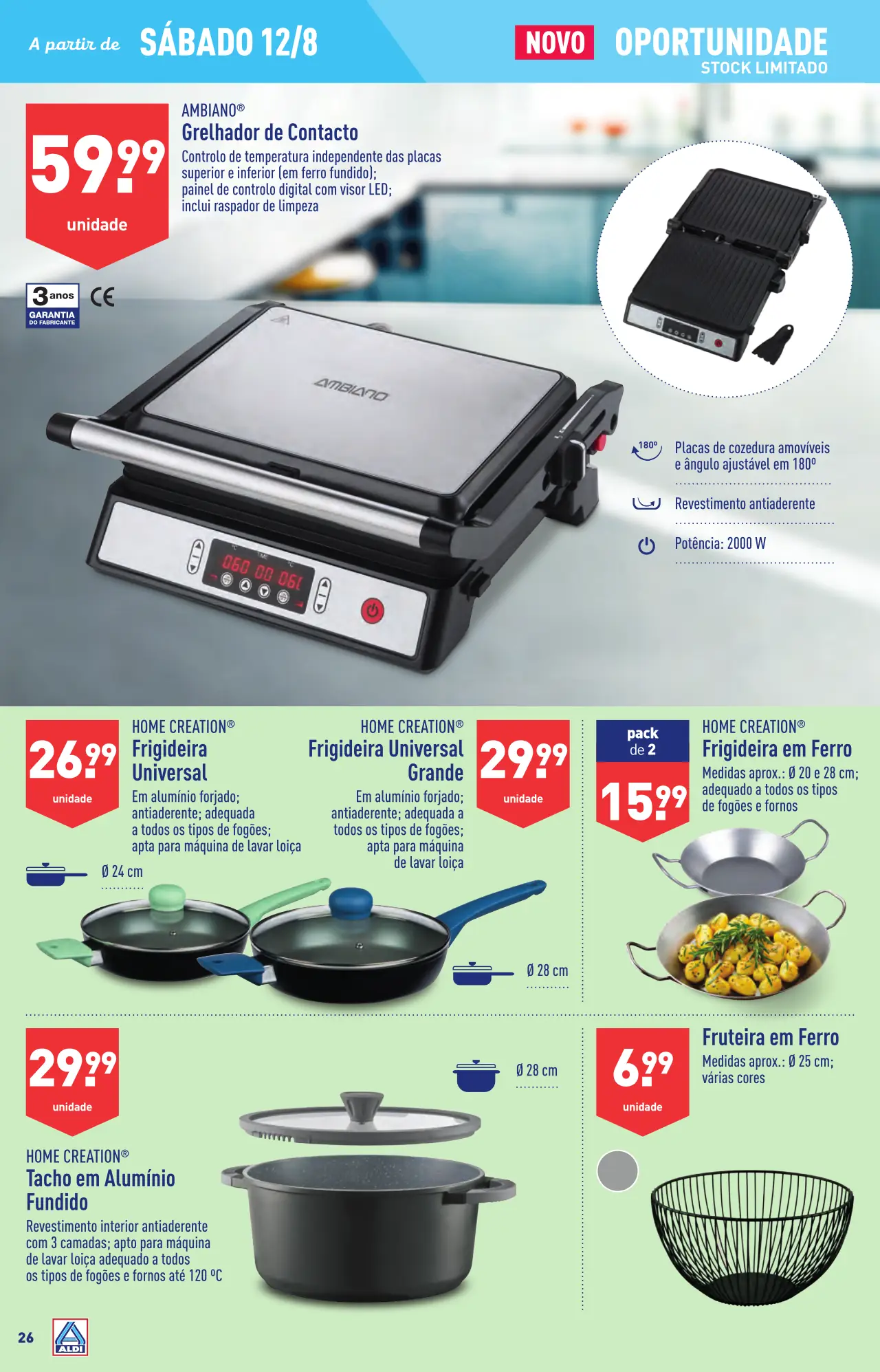 Antevis&atilde;o Folheto ALDI (9 a 15 agosto)