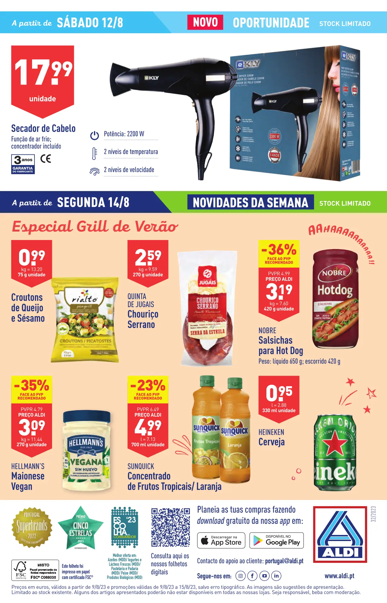 Antevis&atilde;o Folheto ALDI (9 a 15 agosto)