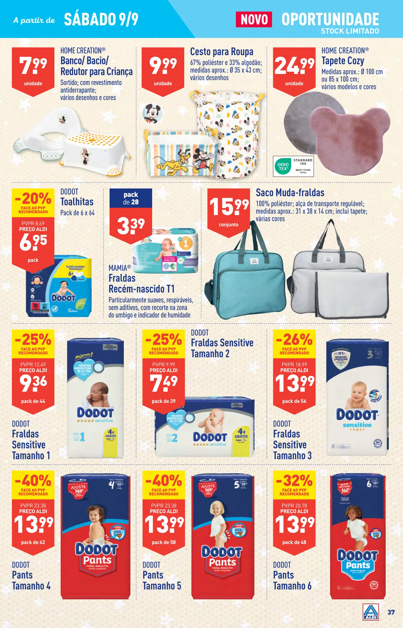 Antevis&atilde;o Folheto ALDI (6 a 12 setembro)