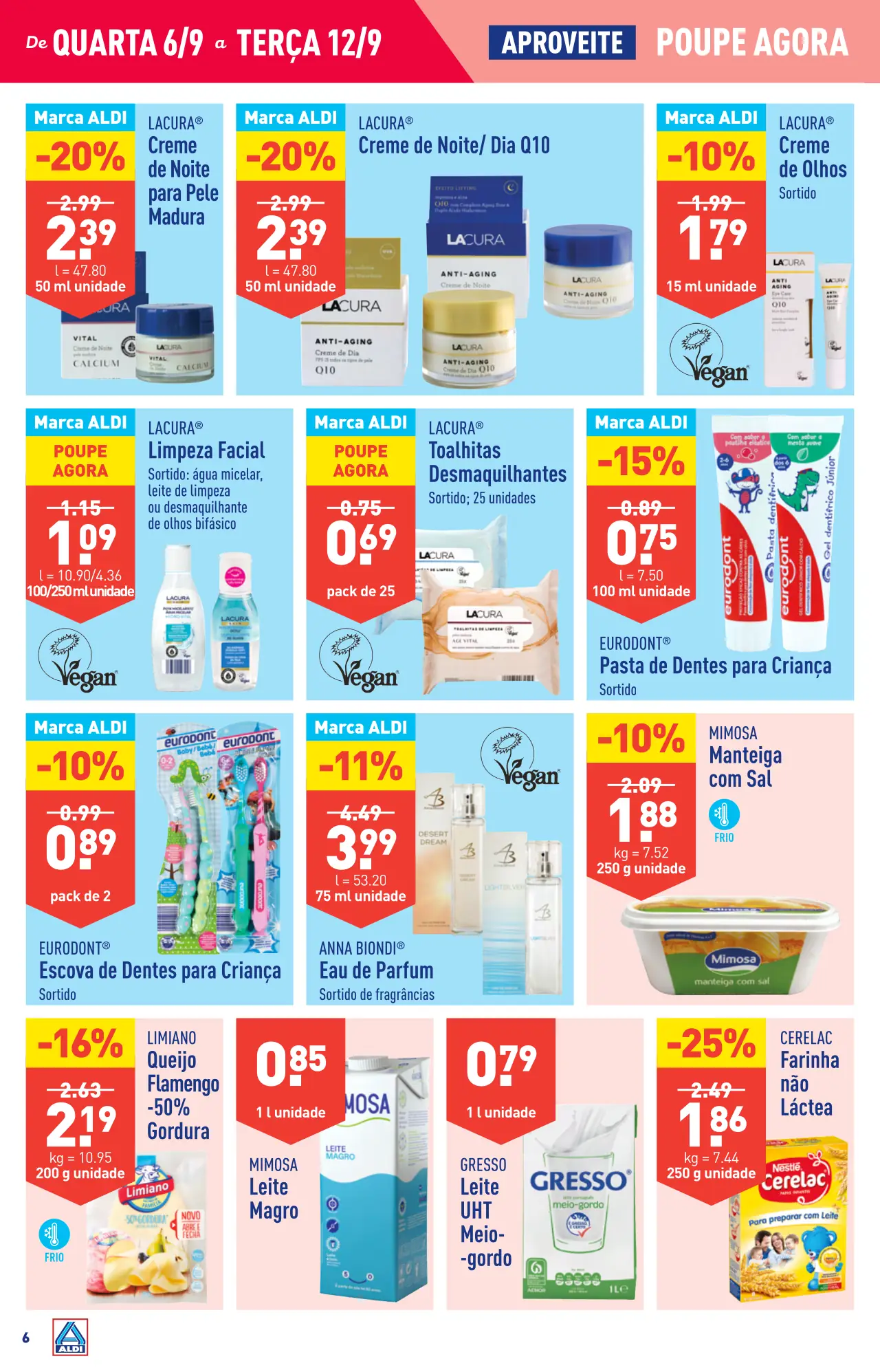 Antevis&atilde;o Folheto ALDI (6 a 12 setembro)