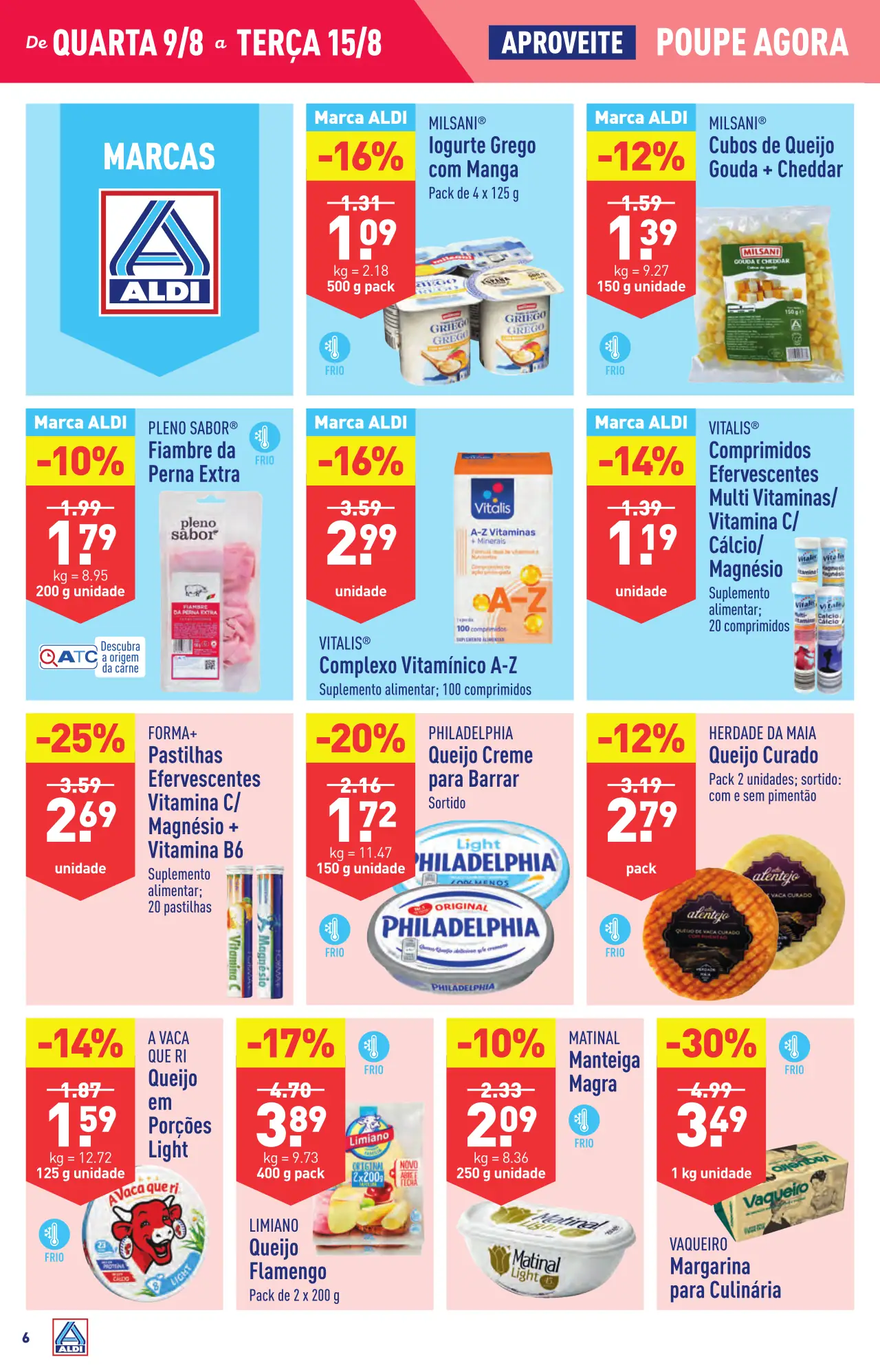 Antevis&atilde;o Folheto ALDI (9 a 15 agosto)