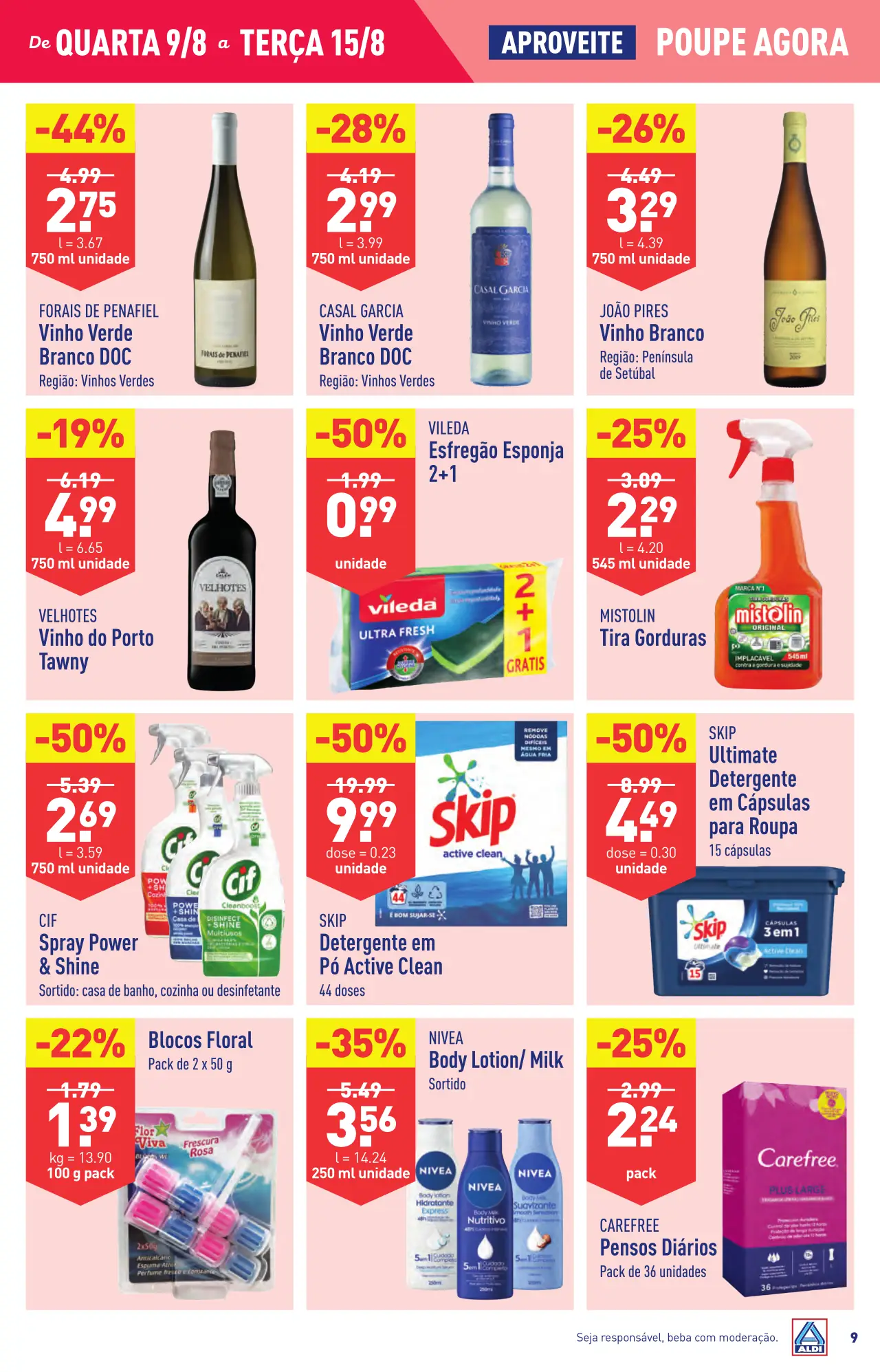 Antevis&atilde;o Folheto ALDI (9 a 15 agosto)