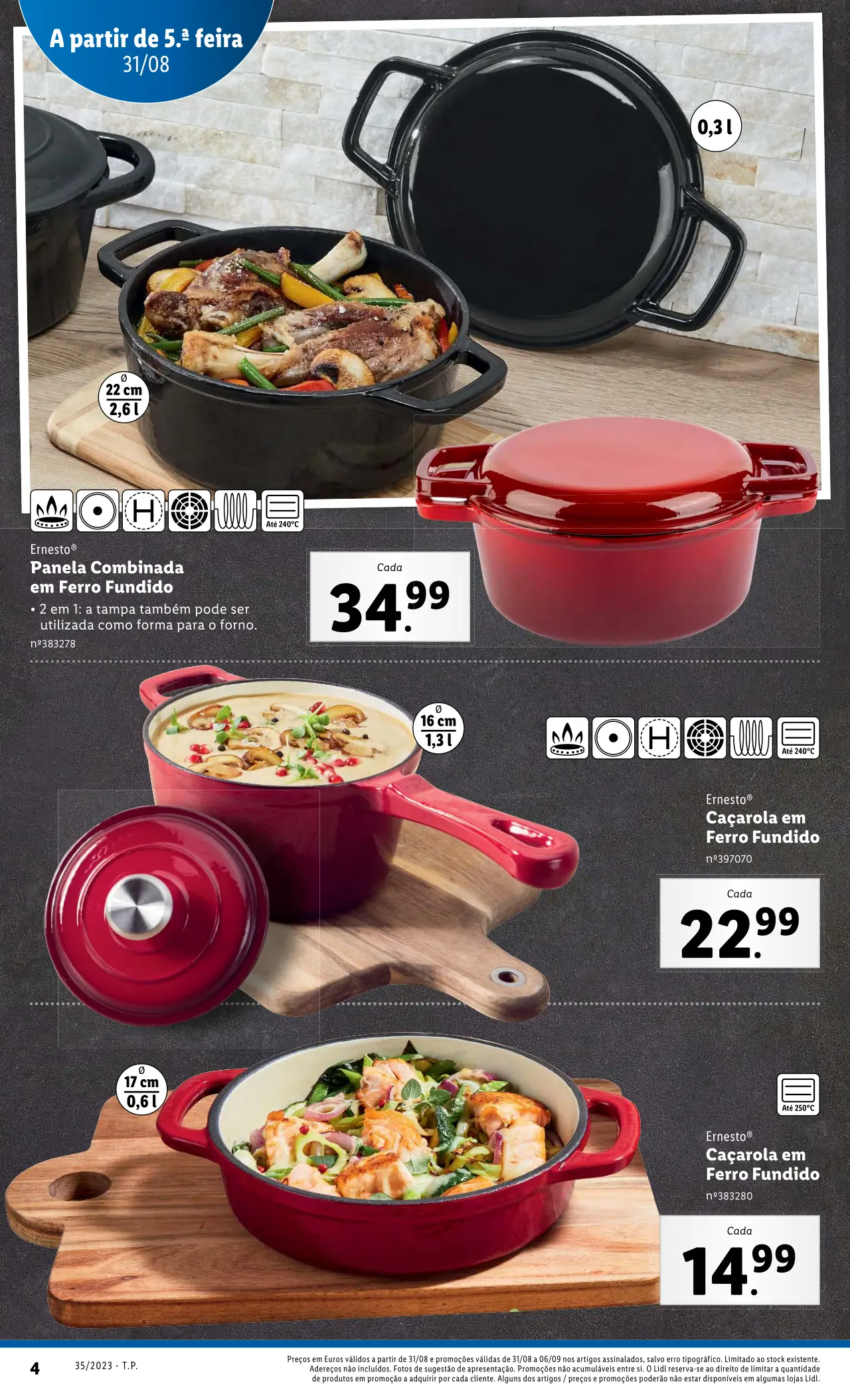 Antevis&atilde;o Folheto LiDL Novidades (a partir de 31 agosto)