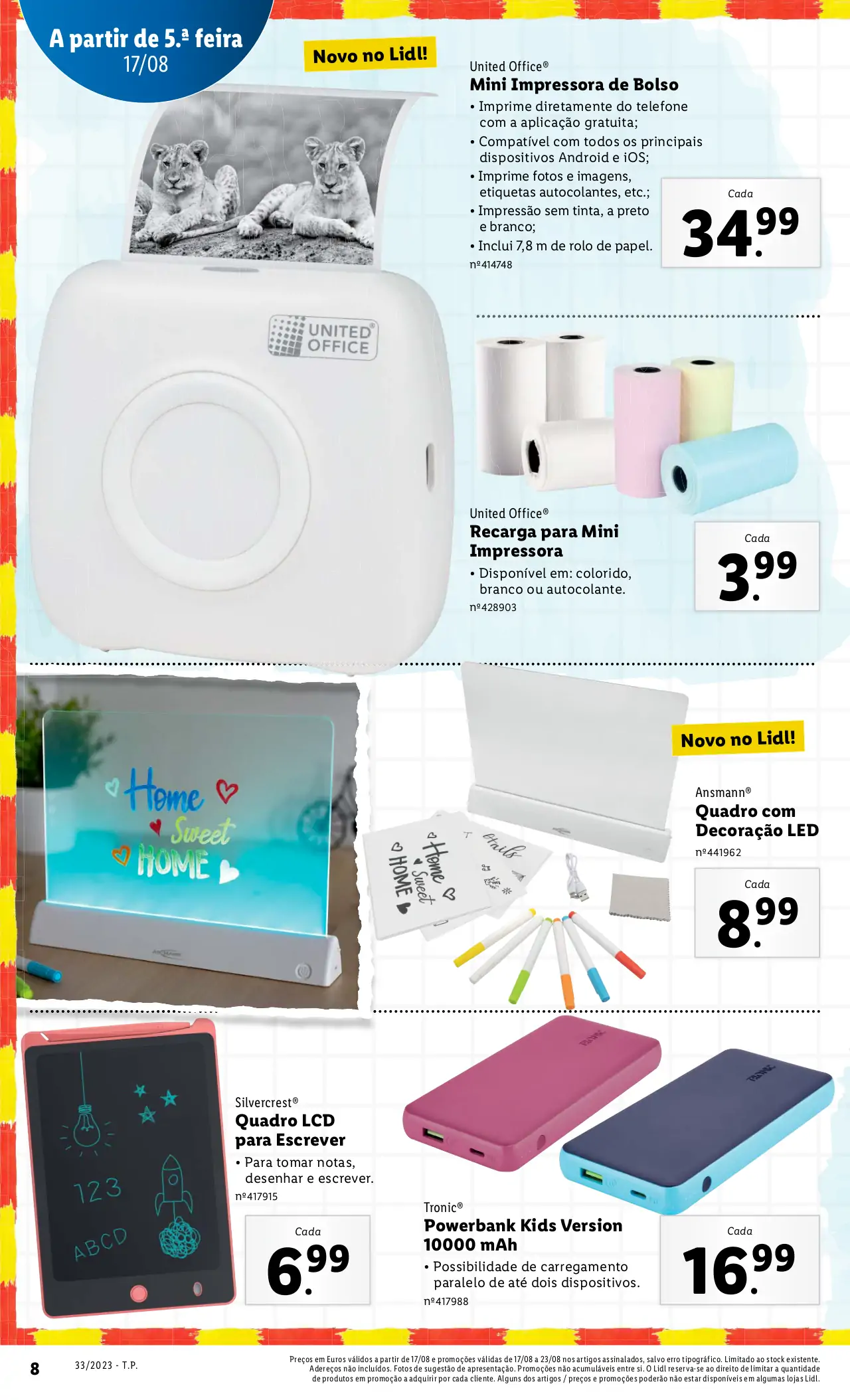 Antevis&atilde;o Folheto LiDL Novidades (a partir de 17 agosto)