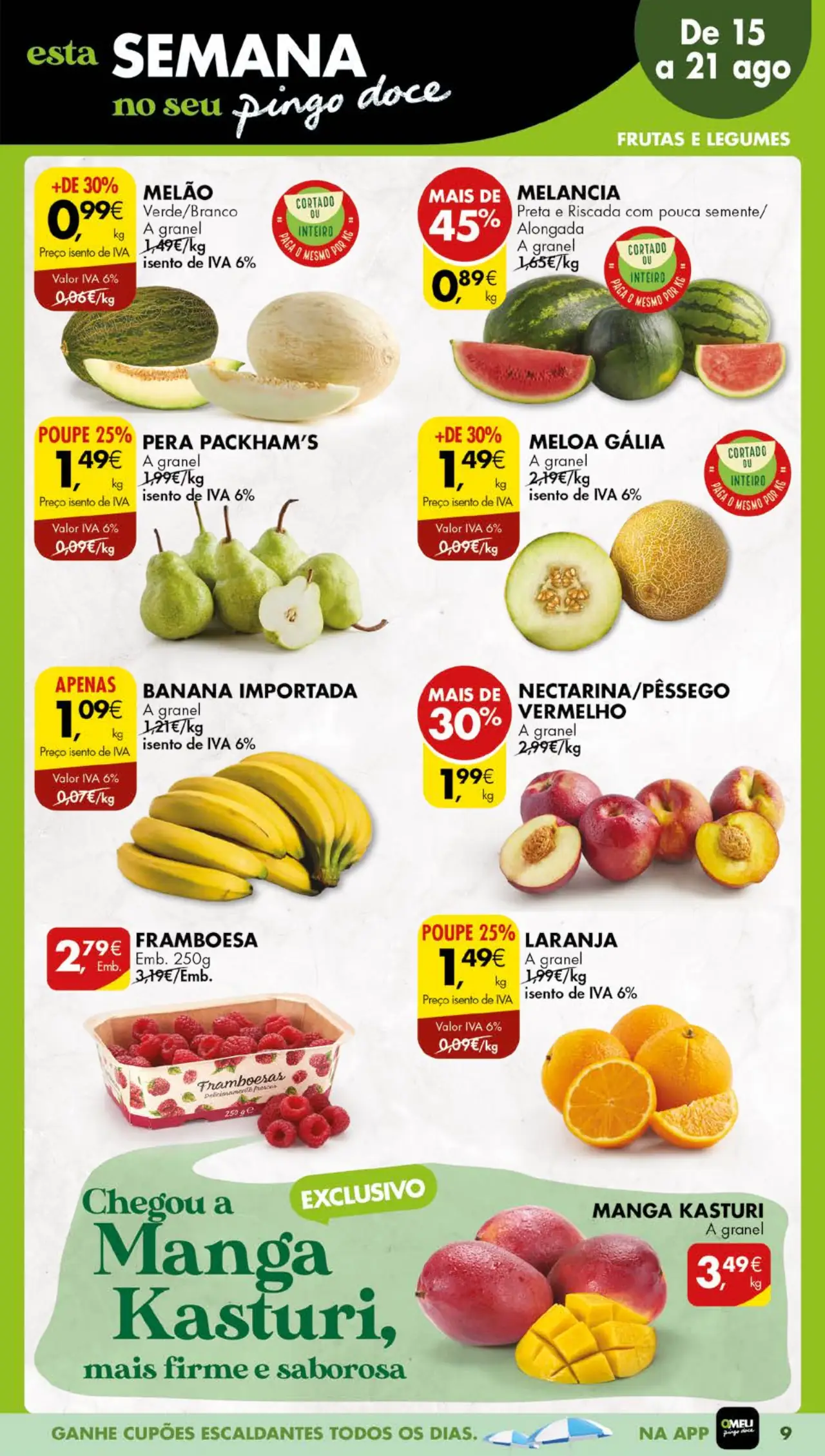 Antevis&atilde;o Folheto Pingo Doce (15 a 21 agosto)