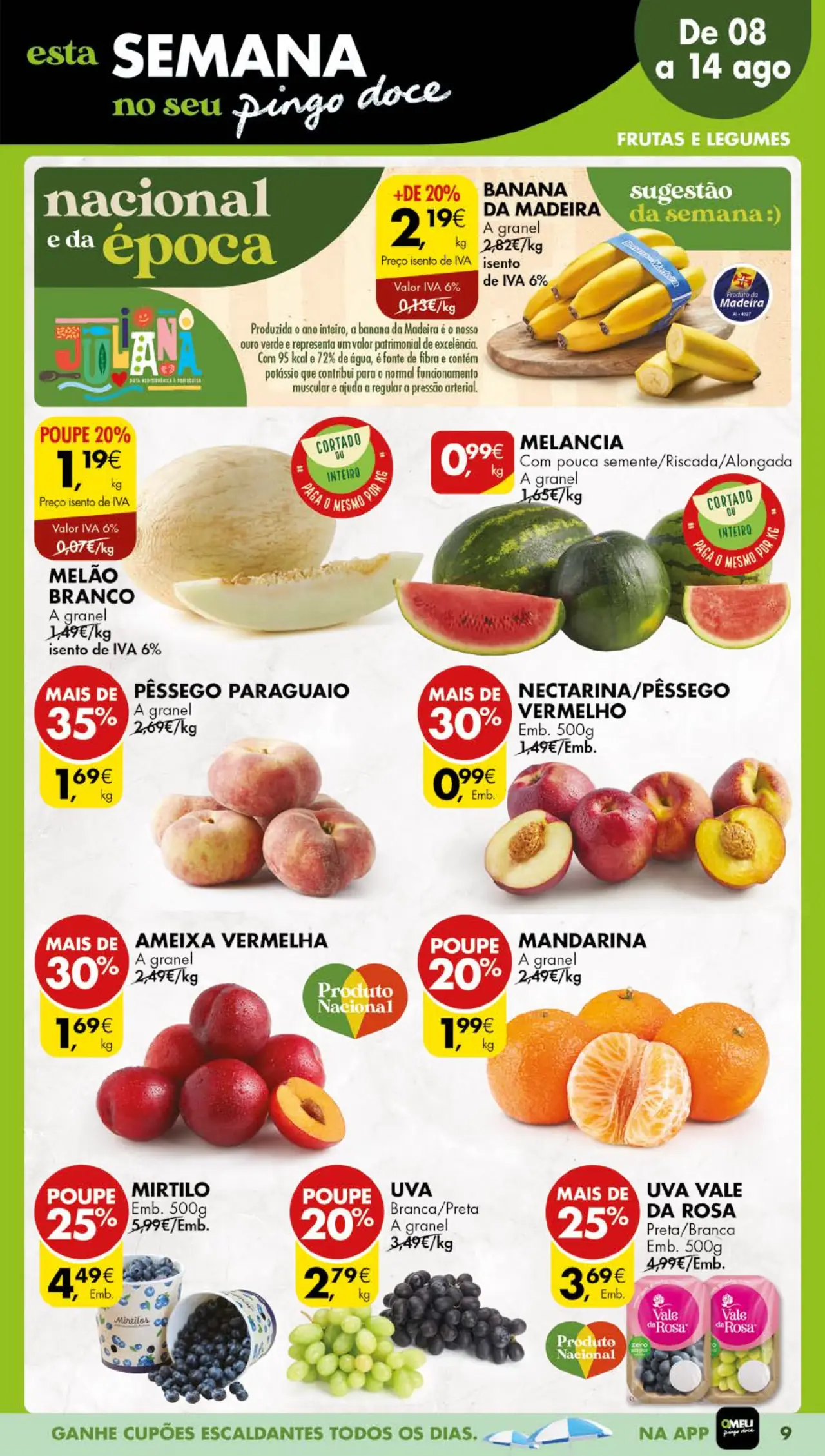 Antevis&atilde;o Folheto Pingo Doce (8 a 14 agosto)