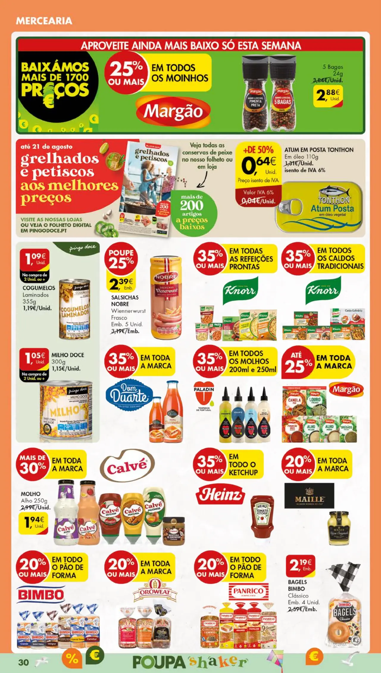 Antevis&atilde;o Folheto Pingo Doce (8 a 14 agosto)
