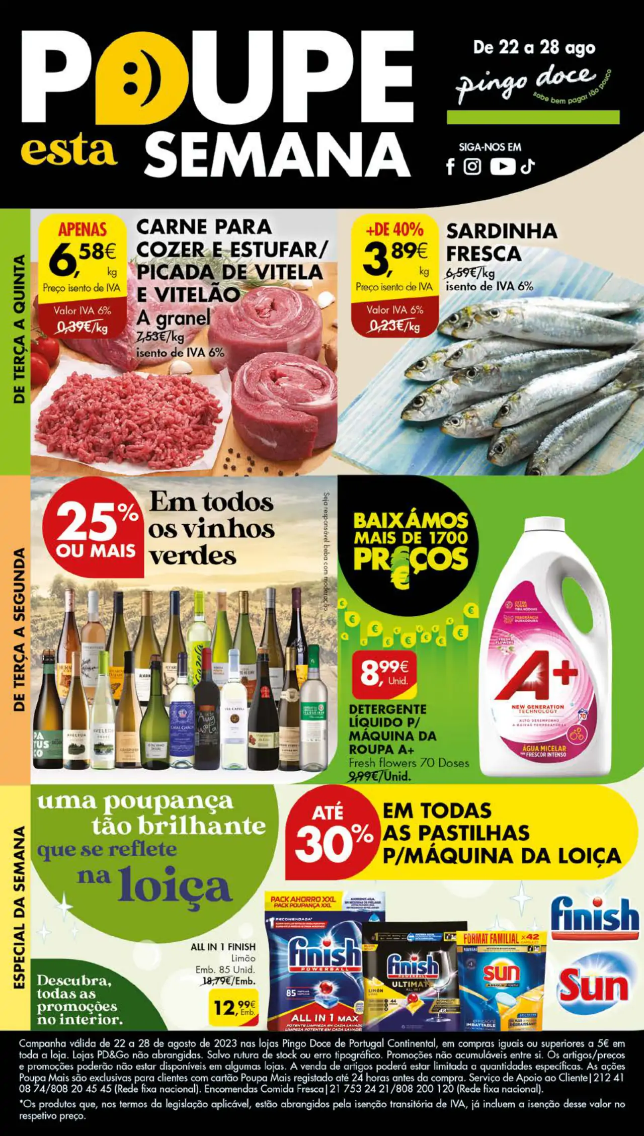 Antevis&atilde;o Folheto Pingo Doce (22 a 28 agosto)