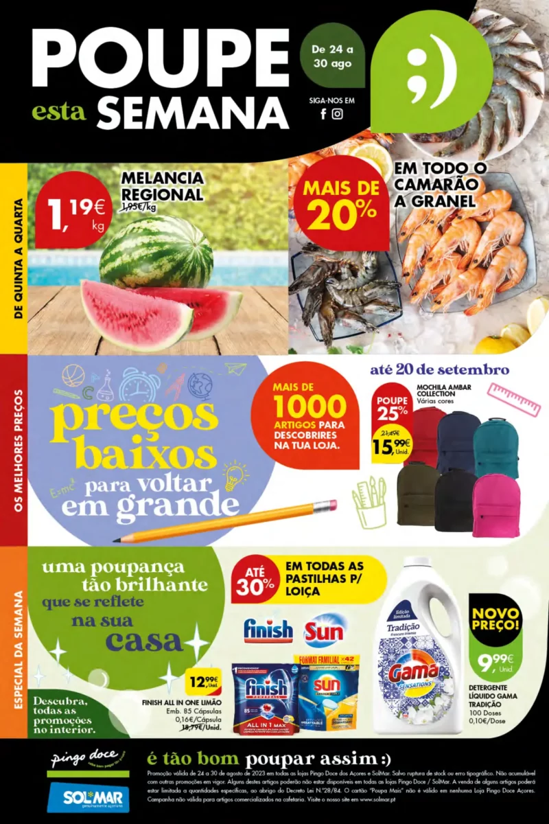 Antevis&atilde;o Folheto Pingo Doce A&ccedil;ores (24 a 30 agosto)